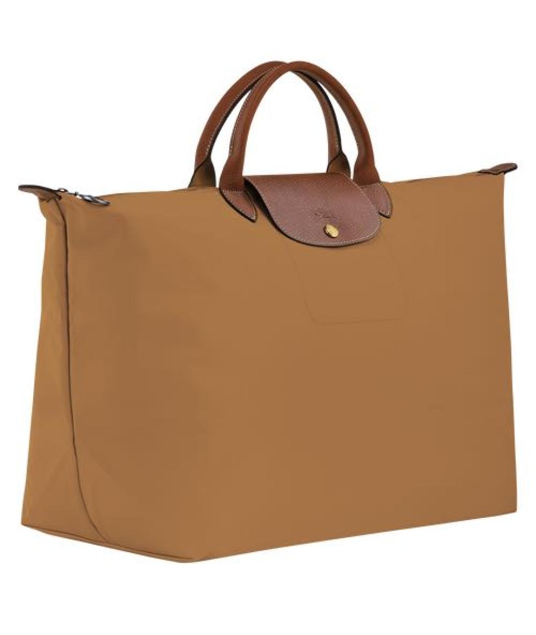 LONGCHAMP Коричневая тканевая дорожная/спортивная сумка, фото 1