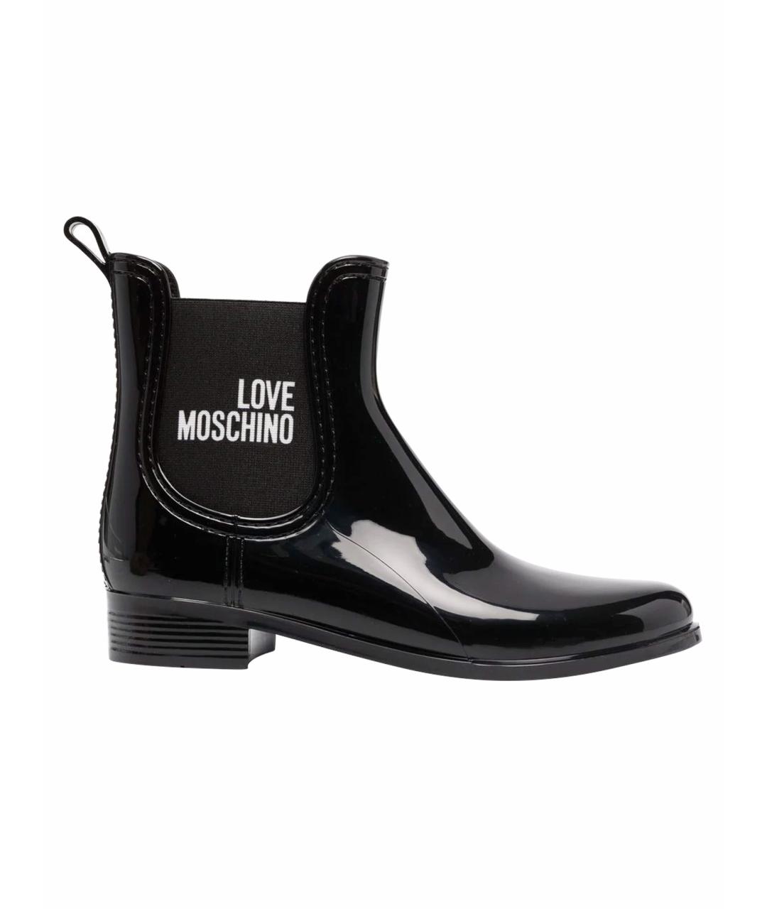 LOVE MOSCHINO Черные синтетические сапоги, фото 1