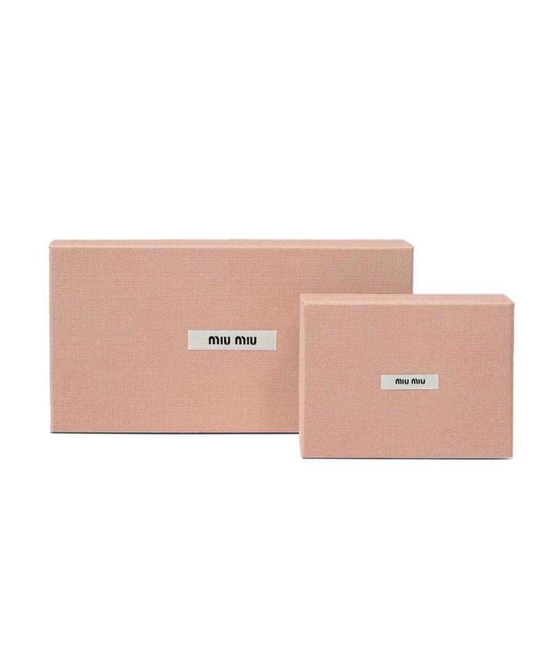 MIU MIU Бежевый кожаный кошелек, фото 4