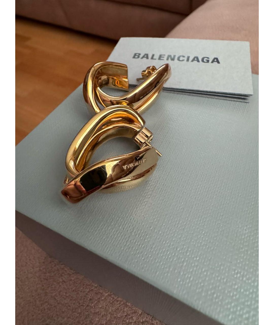 BALENCIAGA Золотые серьги, фото 7
