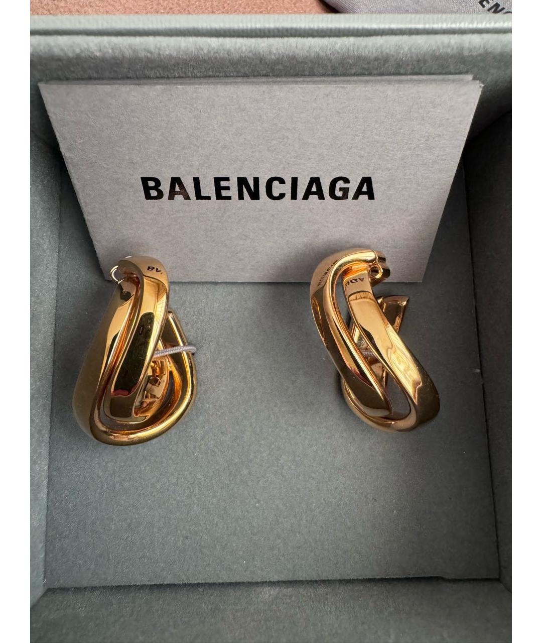 BALENCIAGA Золотые серьги, фото 6