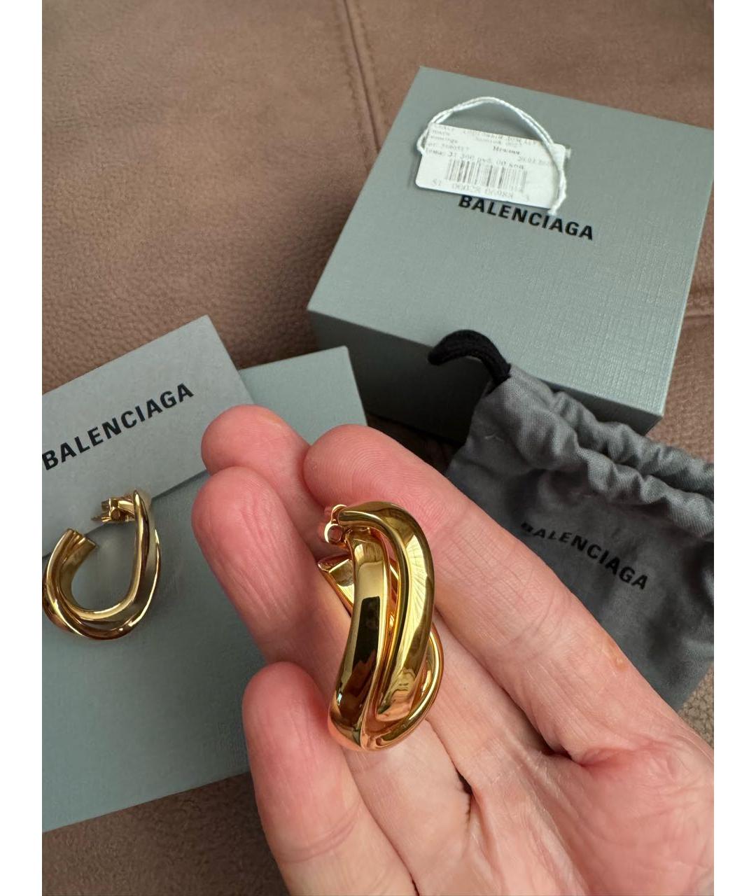 BALENCIAGA Золотые серьги, фото 8