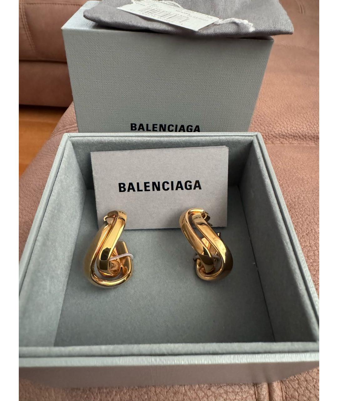 BALENCIAGA Золотые серьги, фото 9