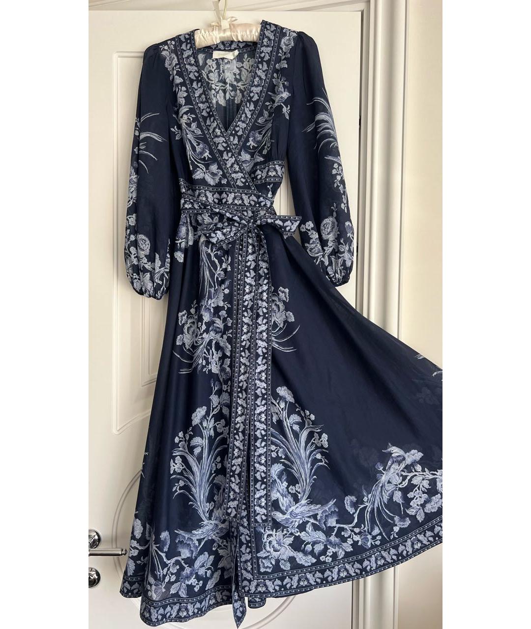 ZIMMERMANN Синее хлопковое повседневное платье, фото 6