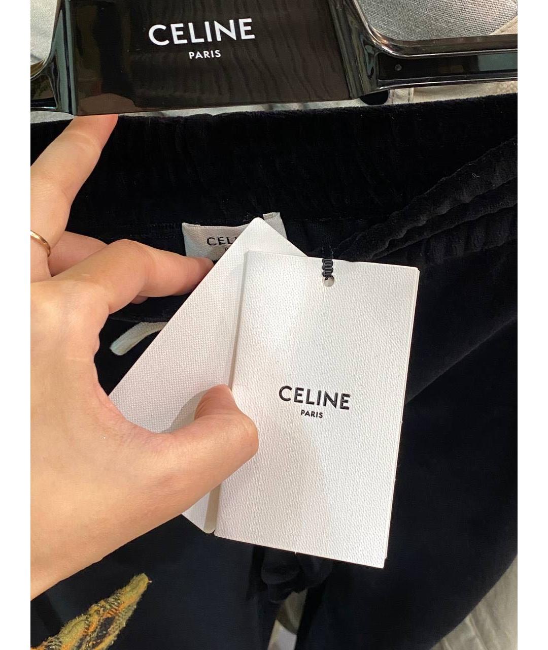 CELINE Черные хлопковые спортивные брюки и шорты, фото 7