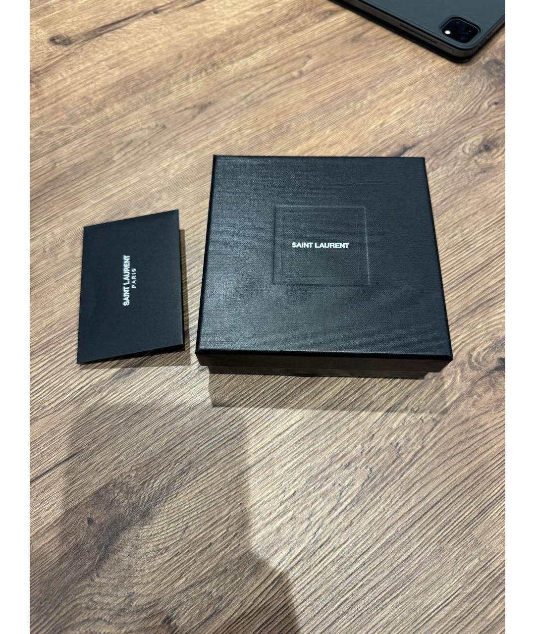 SAINT LAURENT Золотые латунные серьги, фото 5
