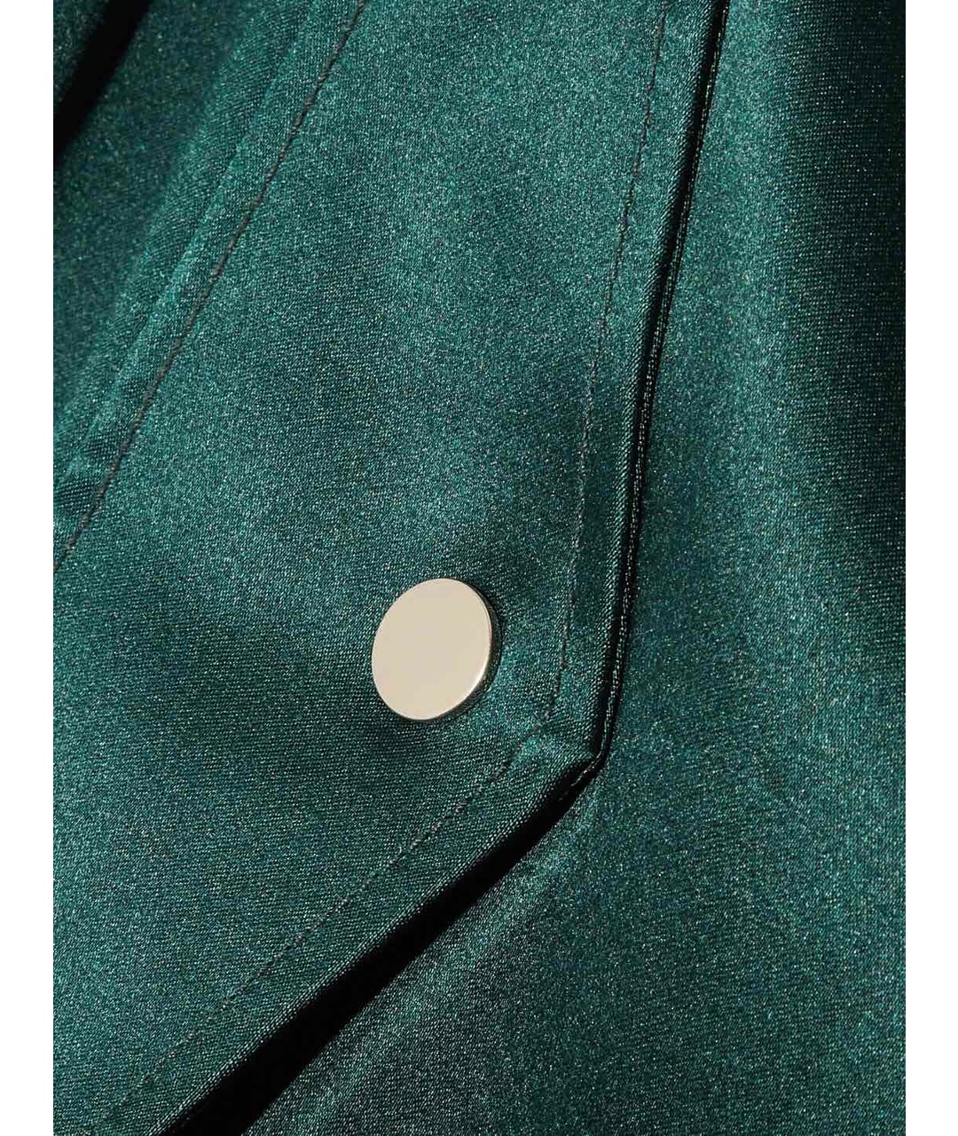 DION LEE Зеленая шелковая юбка макси, фото 4