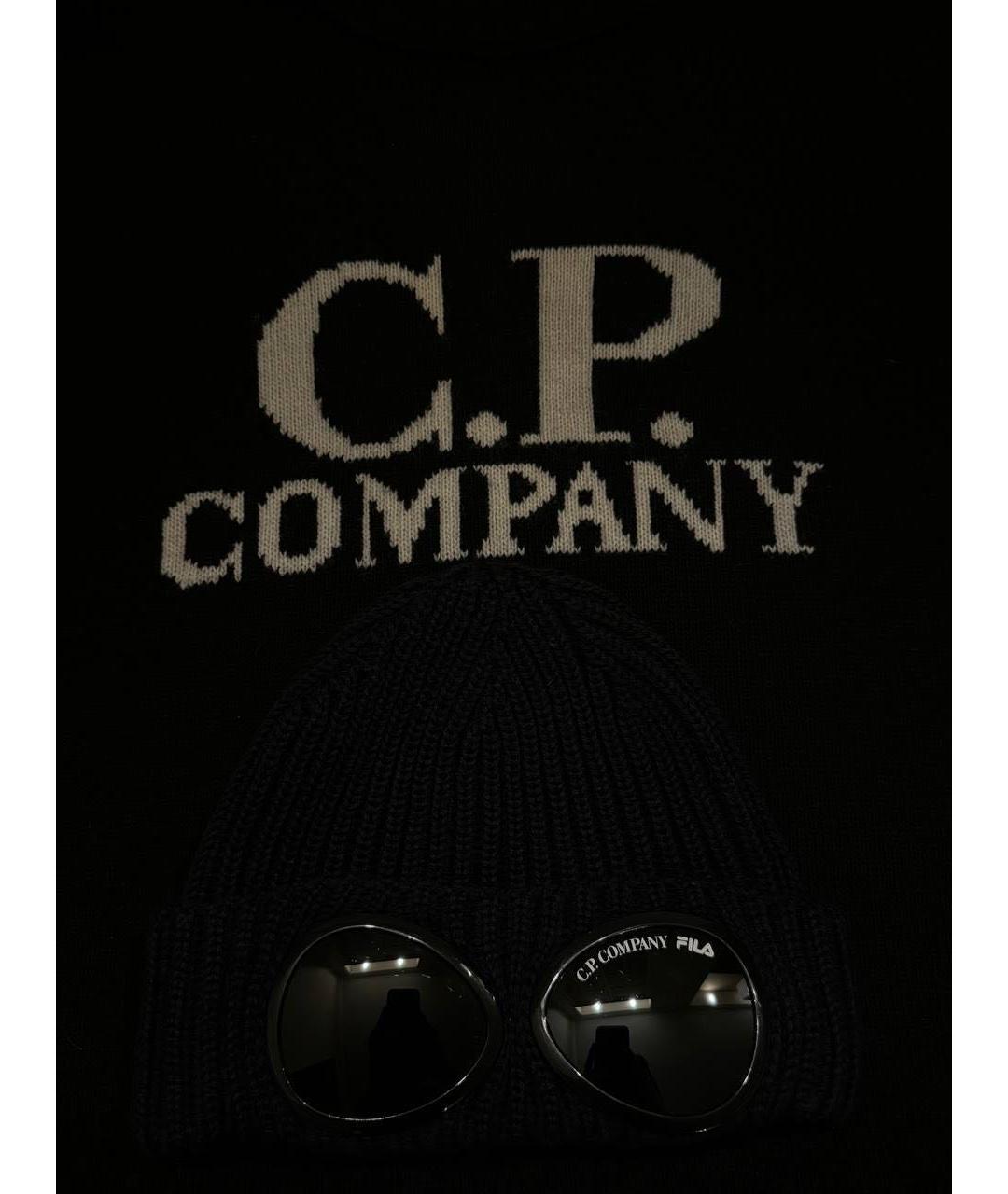 CP COMPANY Темно-синяя шерстяная шапка, фото 3