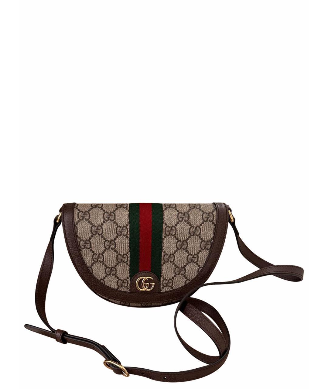 GUCCI Коричневая сумка через плечо, фото 1