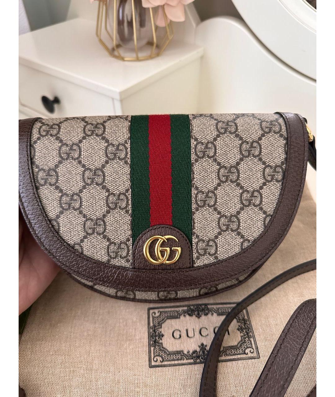 GUCCI Коричневая сумка через плечо, фото 3