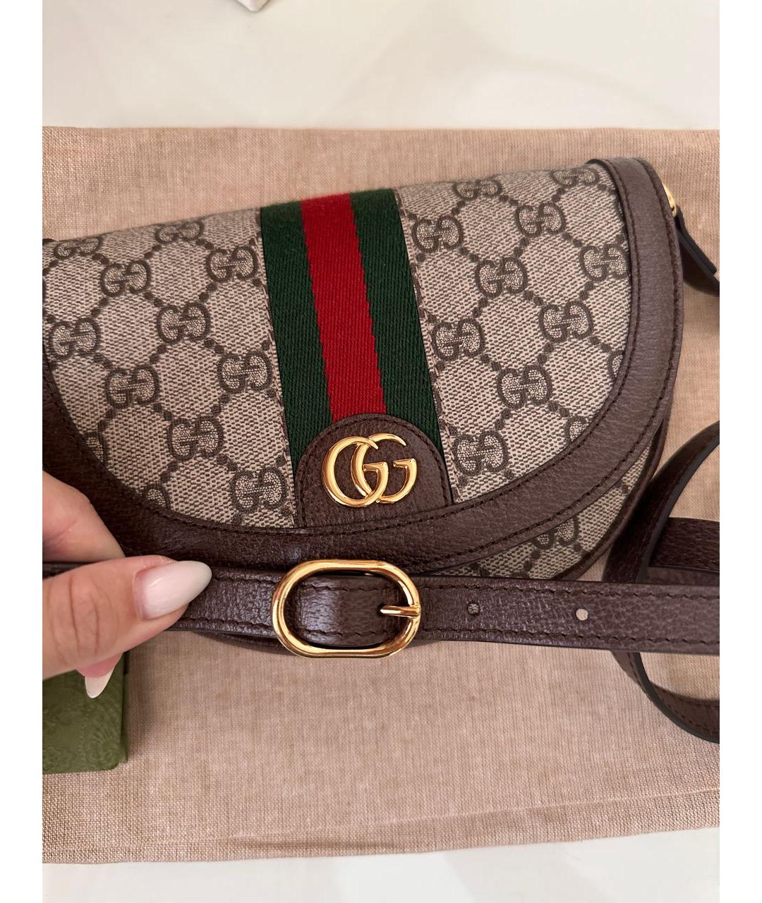 GUCCI Коричневая сумка через плечо, фото 2