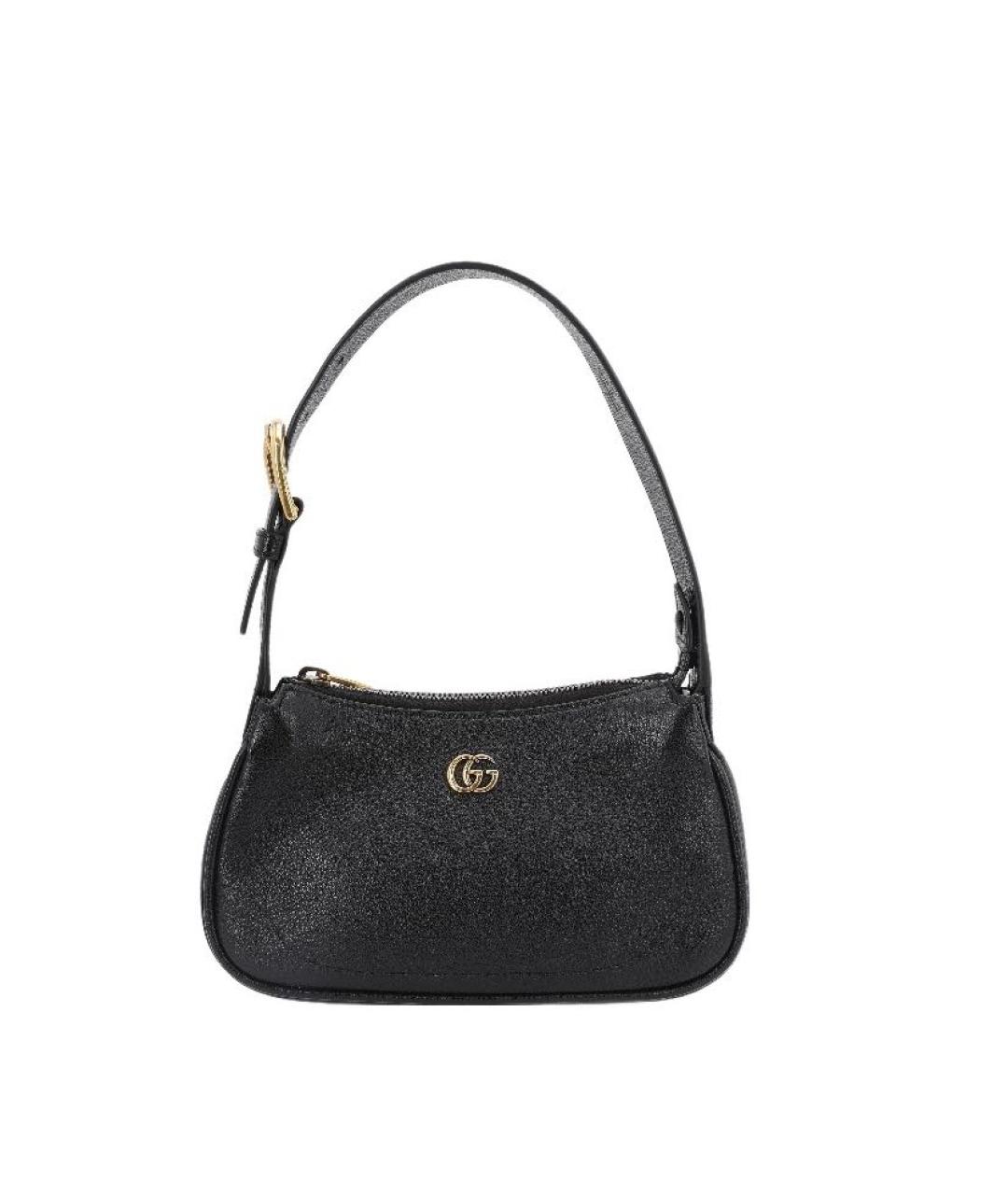 GUCCI Черная кожаная сумка с короткими ручками, фото 1