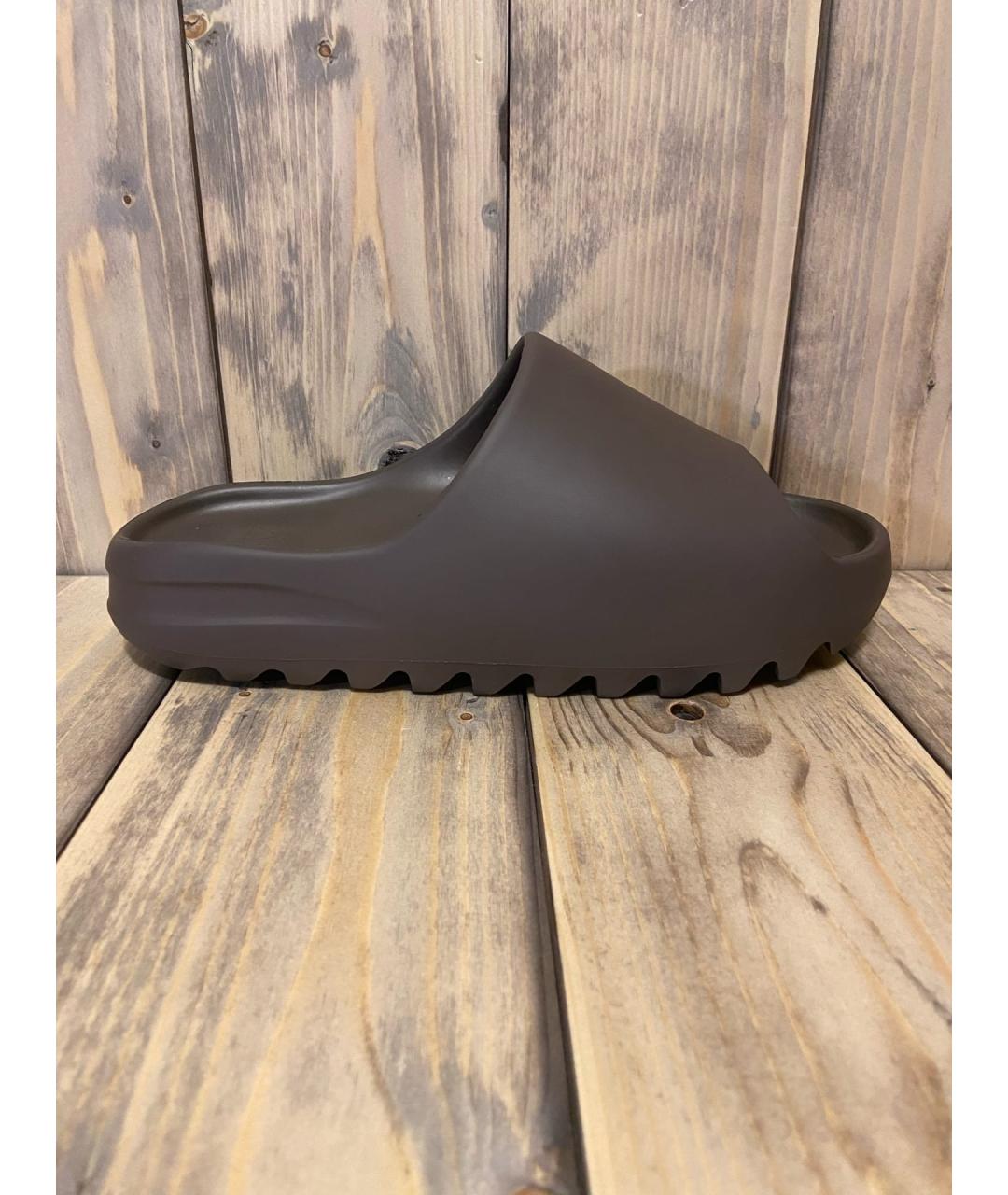 ADIDAS YEEZY Коричневые шлепанцы, фото 7