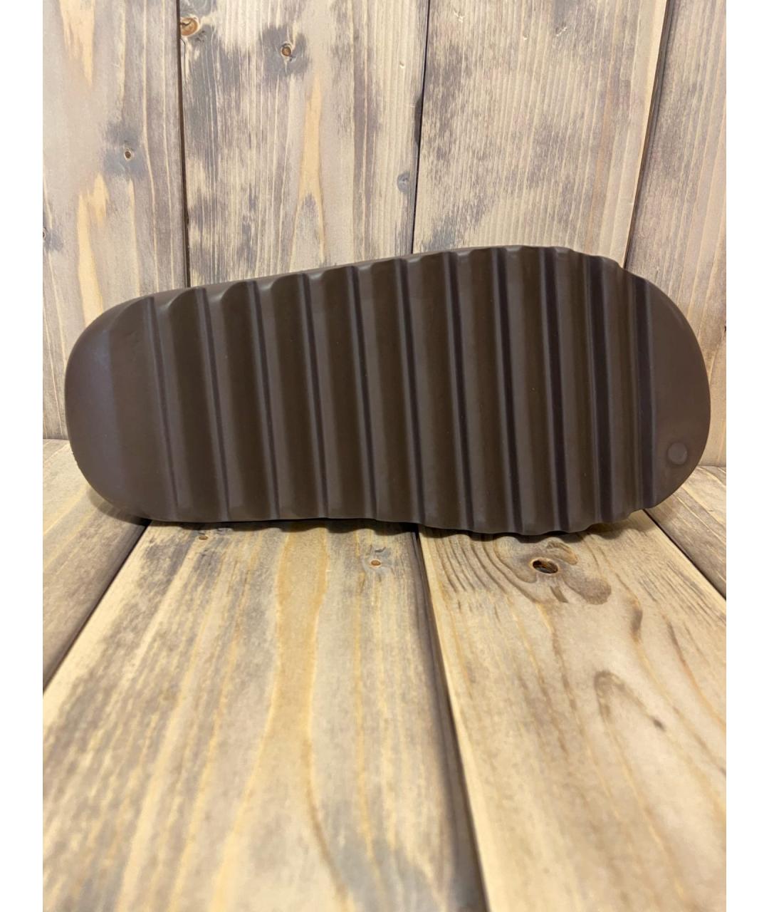 ADIDAS YEEZY Коричневые шлепанцы, фото 4