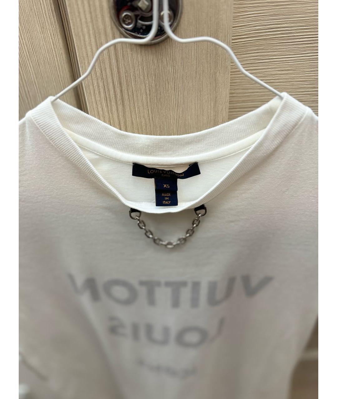 LOUIS VUITTON Белая хлопковая футболка, фото 3