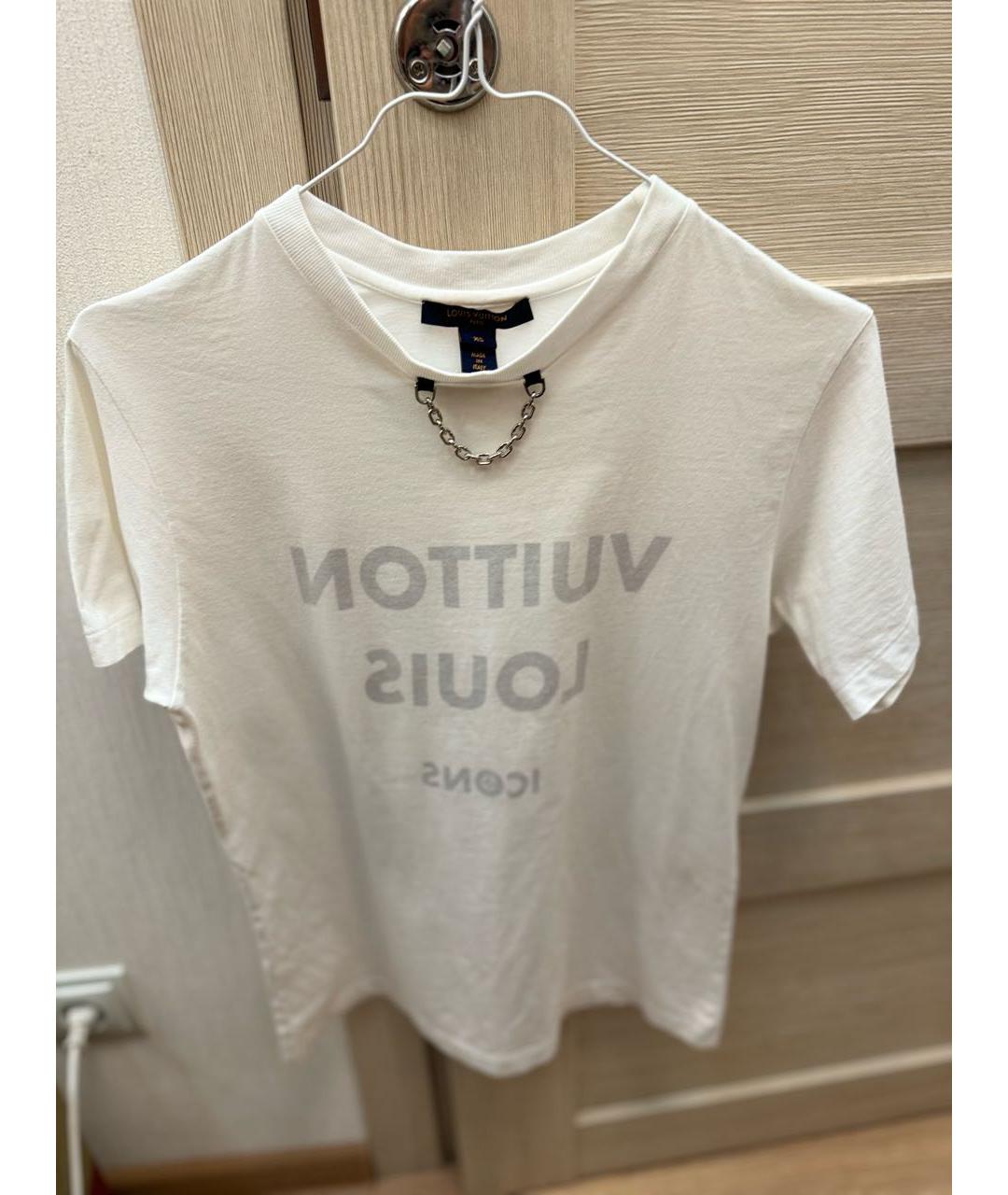 LOUIS VUITTON Белая хлопковая футболка, фото 5