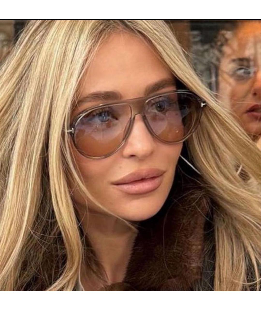 TOM FORD Серые пластиковые солнцезащитные очки, фото 8