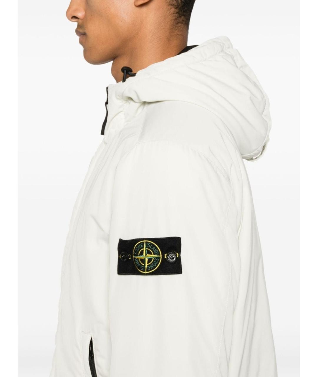 STONE ISLAND Бежевая полиэстеровая куртка, фото 5