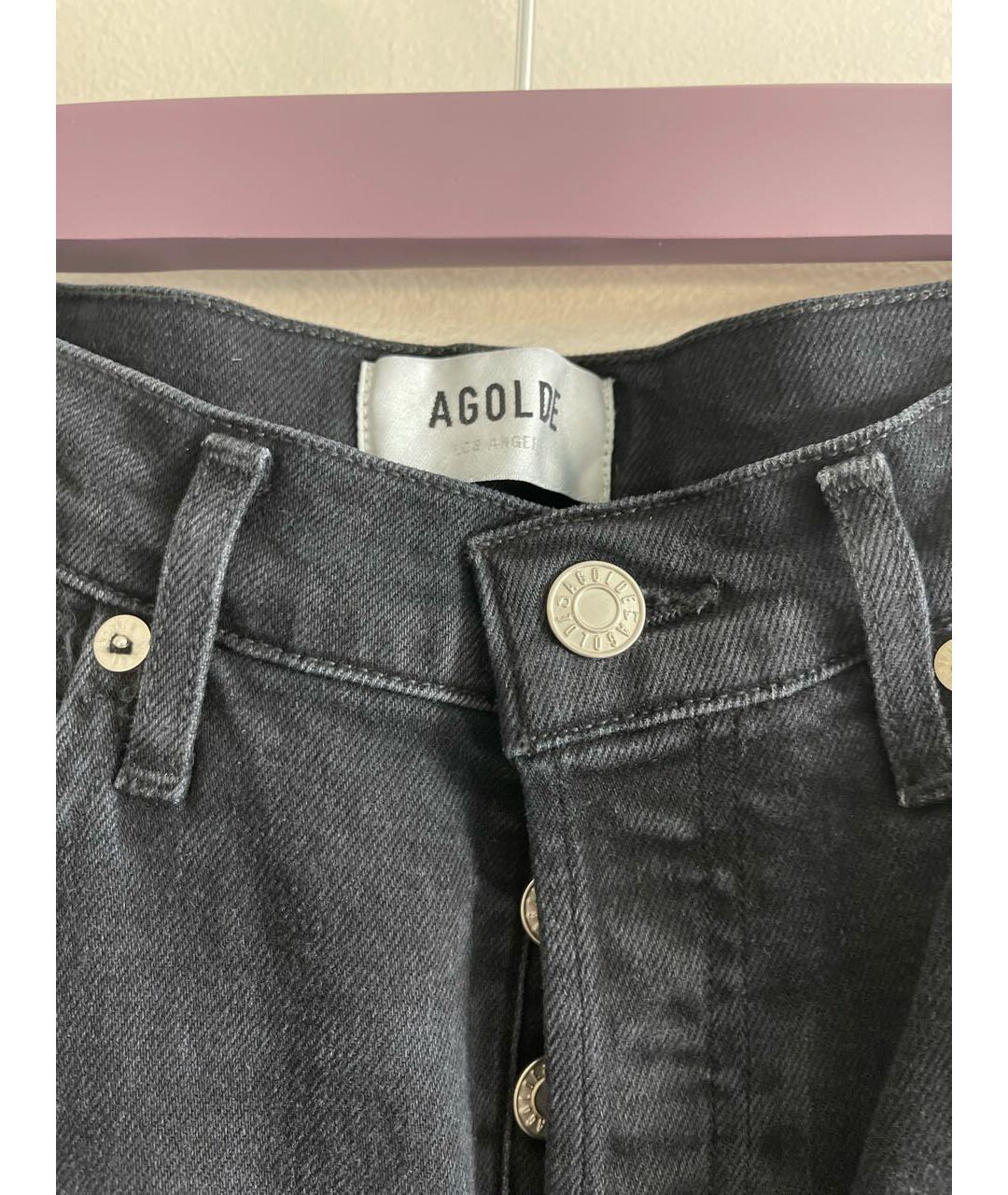 AGOLDE Черные хлопко-эластановые джинсы слим, фото 3