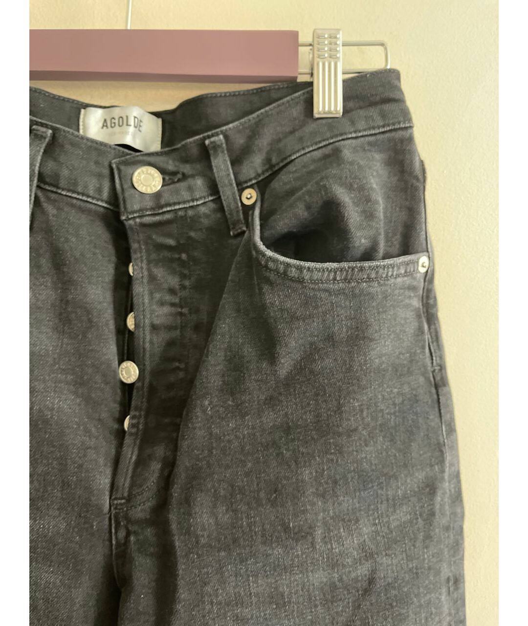 AGOLDE Черные хлопко-эластановые джинсы слим, фото 4