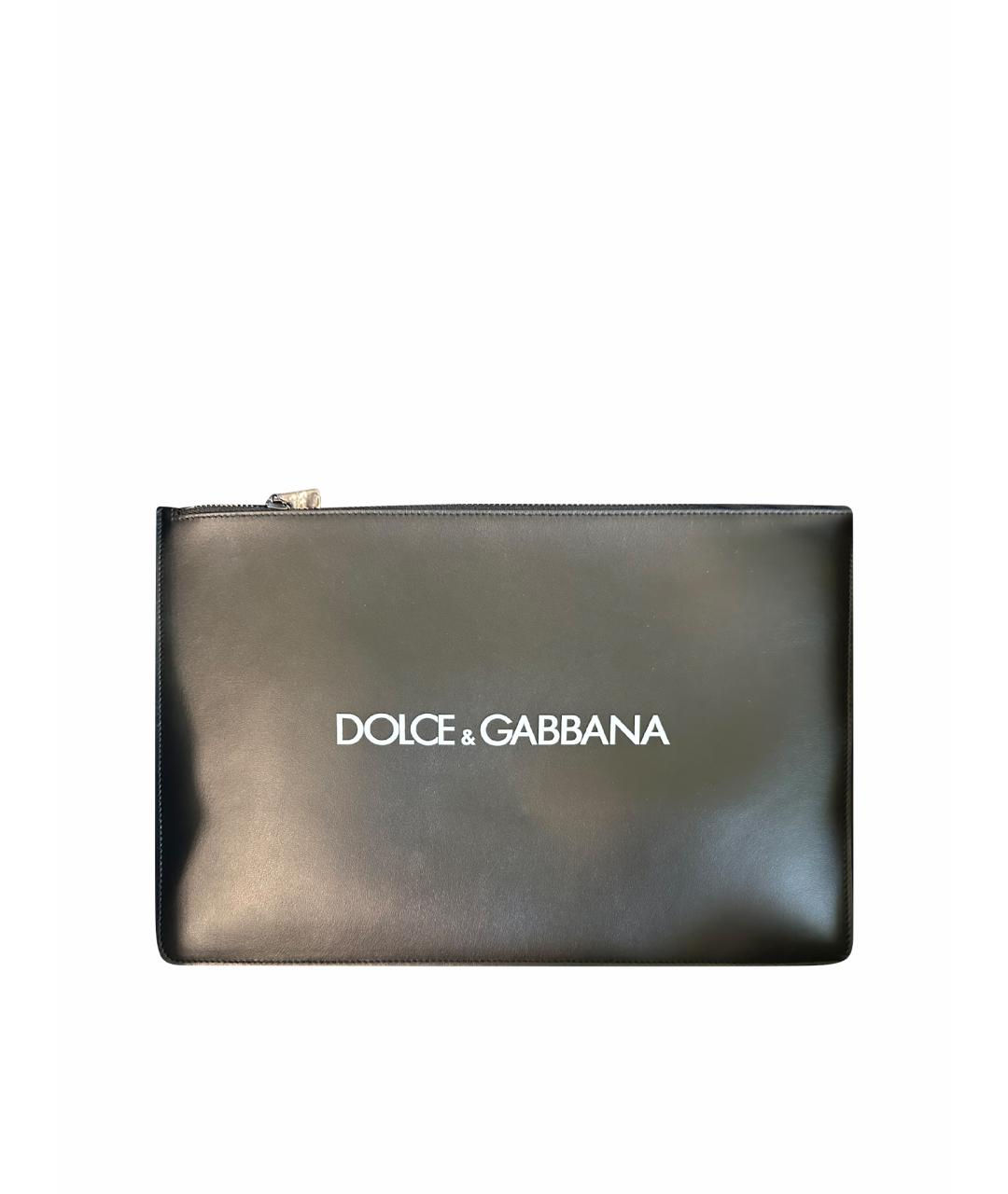 DOLCE&GABBANA Черная кожаная папка для документов, фото 1