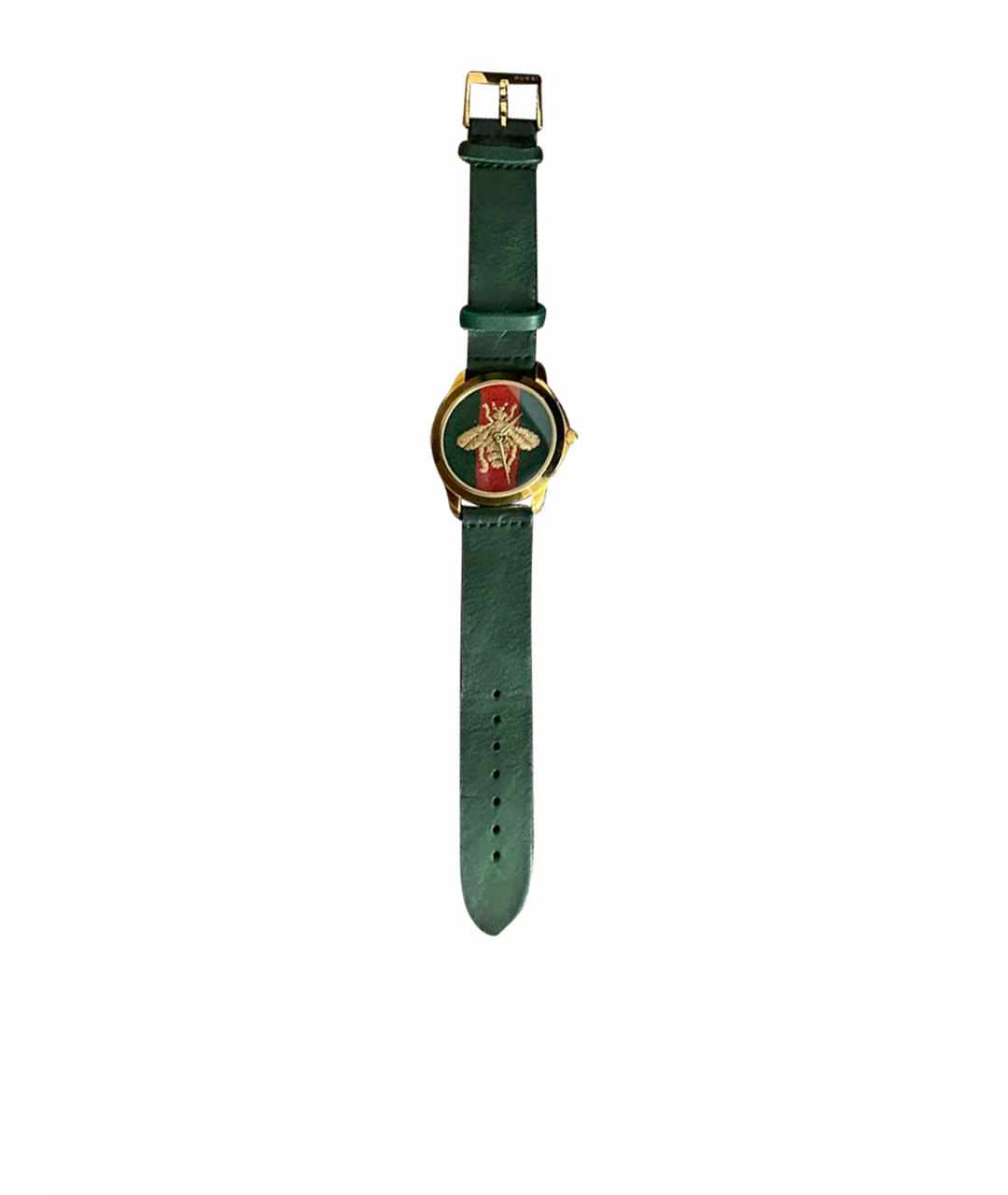 GUCCI Зеленые стальные часы, фото 1