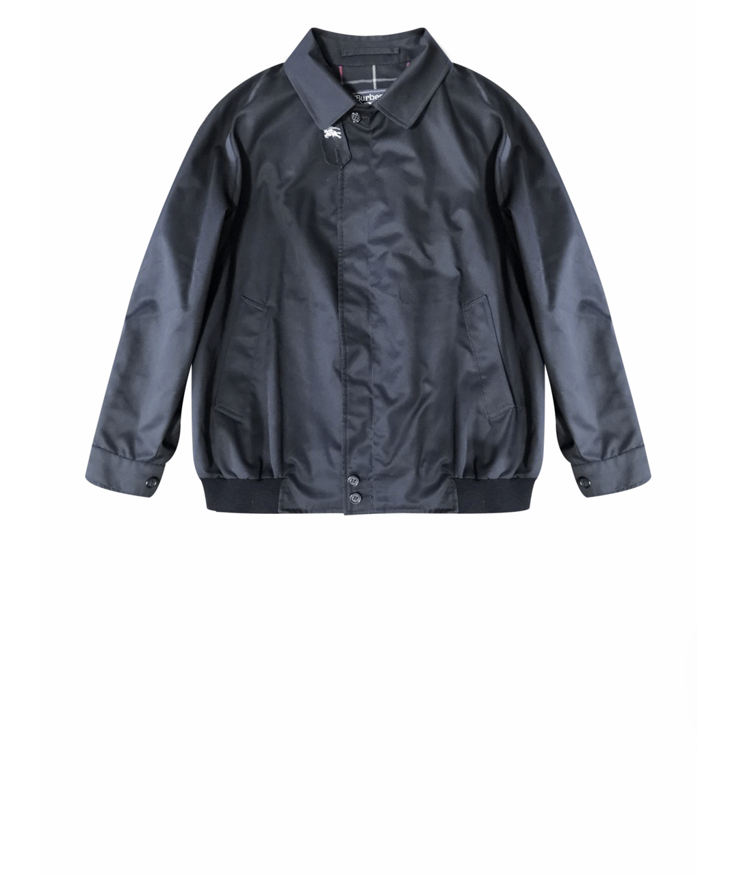 BURBERRY VINTAGE Темно-синяя хлопко-эластановая куртка, фото 1