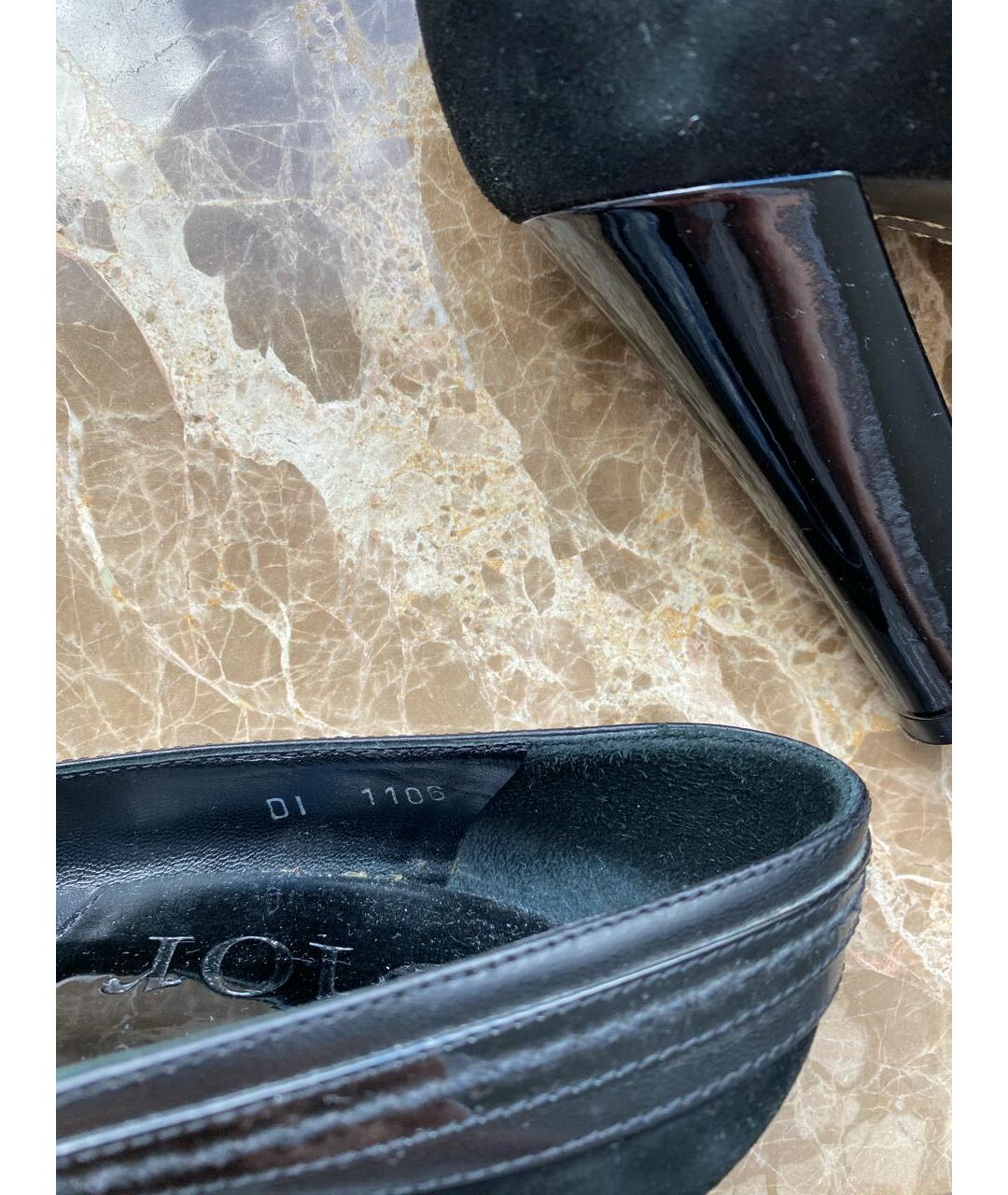 CHRISTIAN DIOR PRE-OWNED Черные замшевые туфли, фото 4