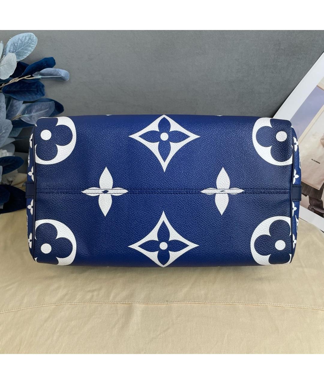 LOUIS VUITTON Голубая сумка через плечо из искусственной кожи, фото 6