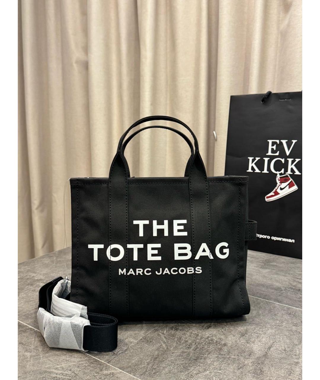 MARC JACOBS Черная тканевая сумка тоут, фото 5