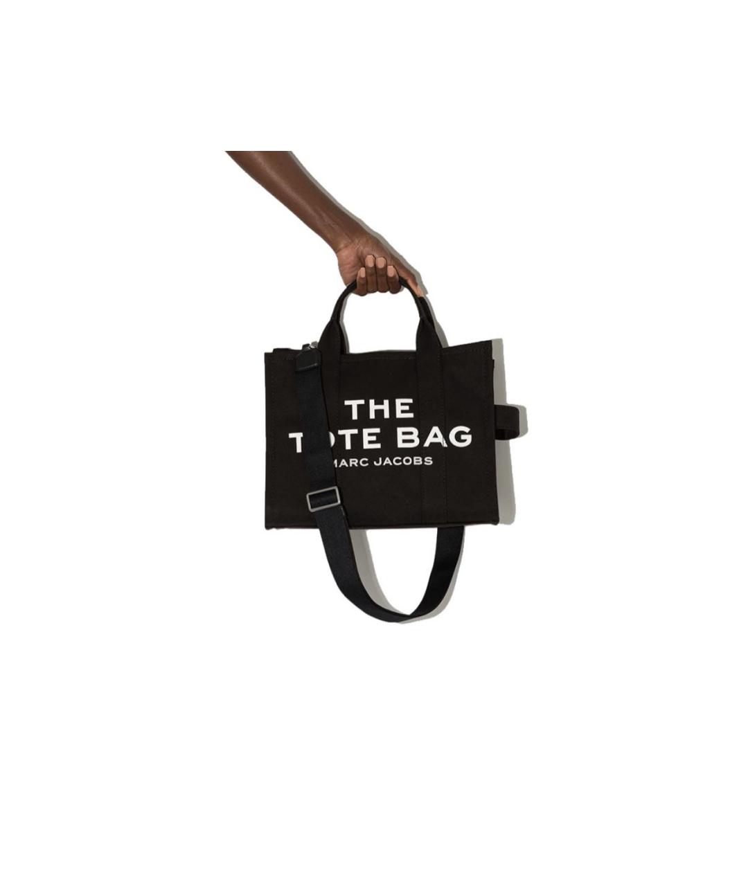 MARC JACOBS Черная тканевая сумка тоут, фото 6