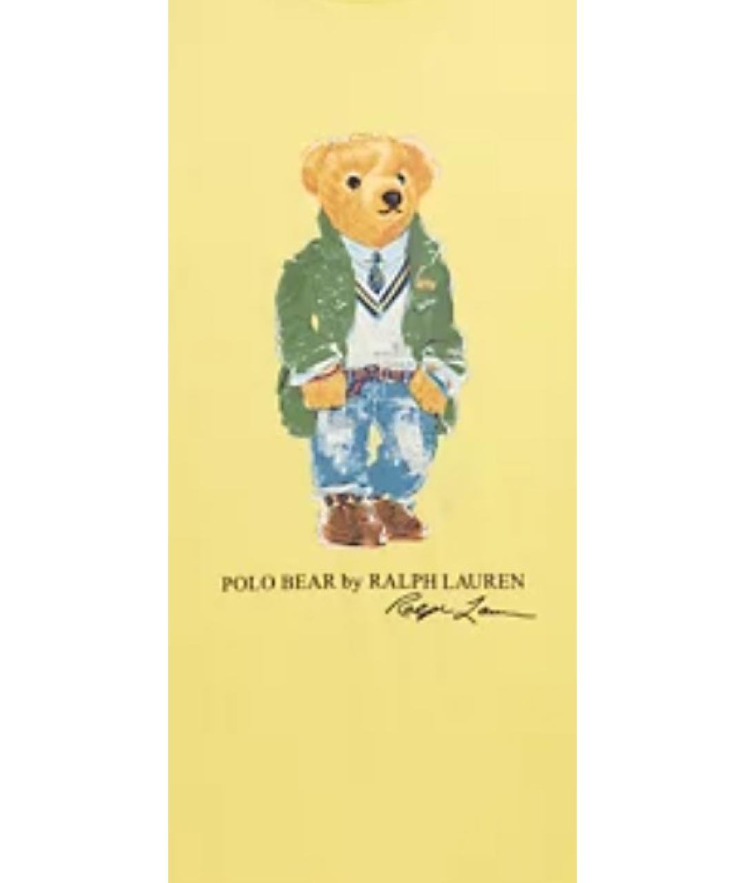 POLO RALPH LAUREN Желтая хлопковая футболка, фото 3