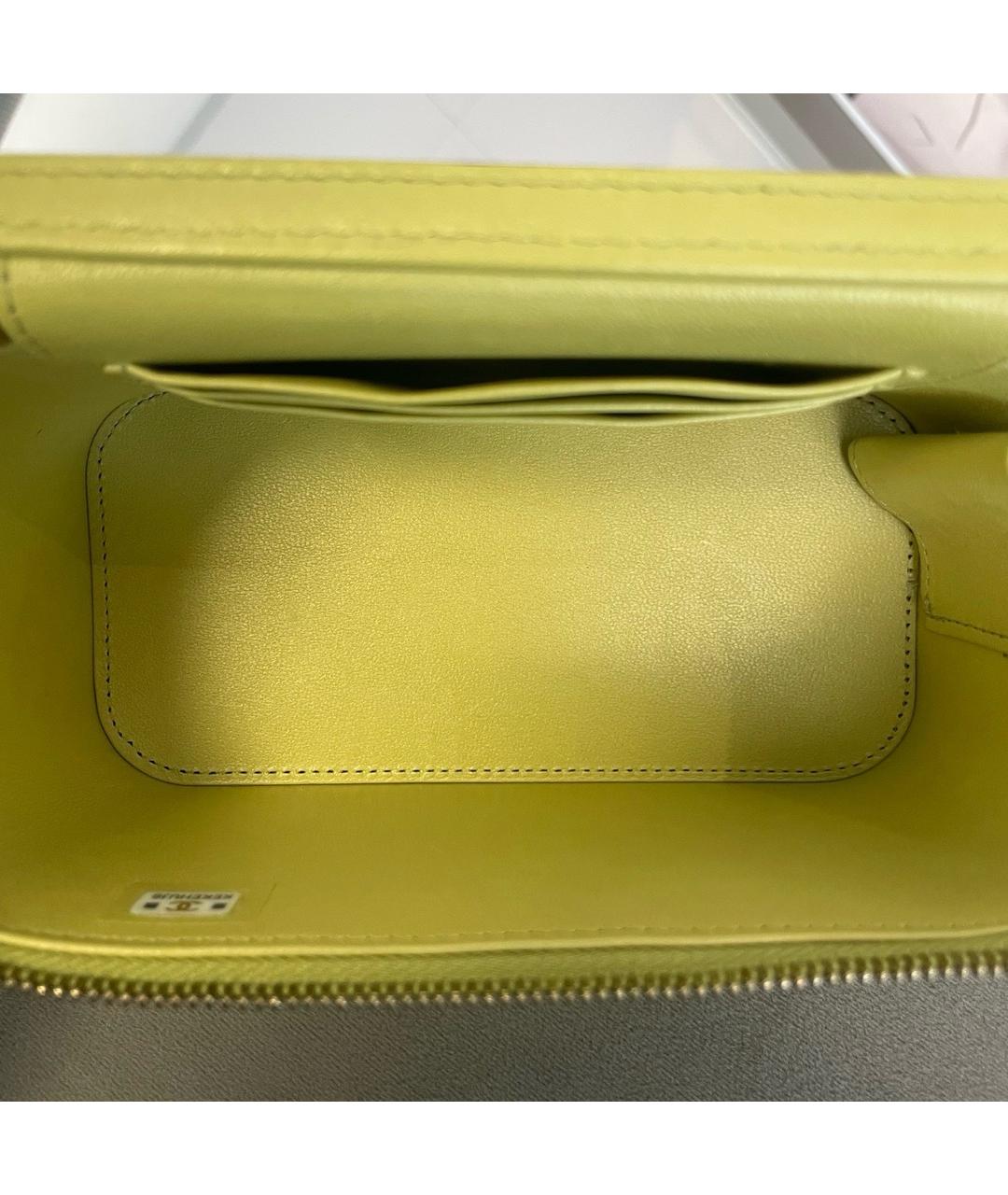 CHANEL Желтая кожаная сумка через плечо, фото 7