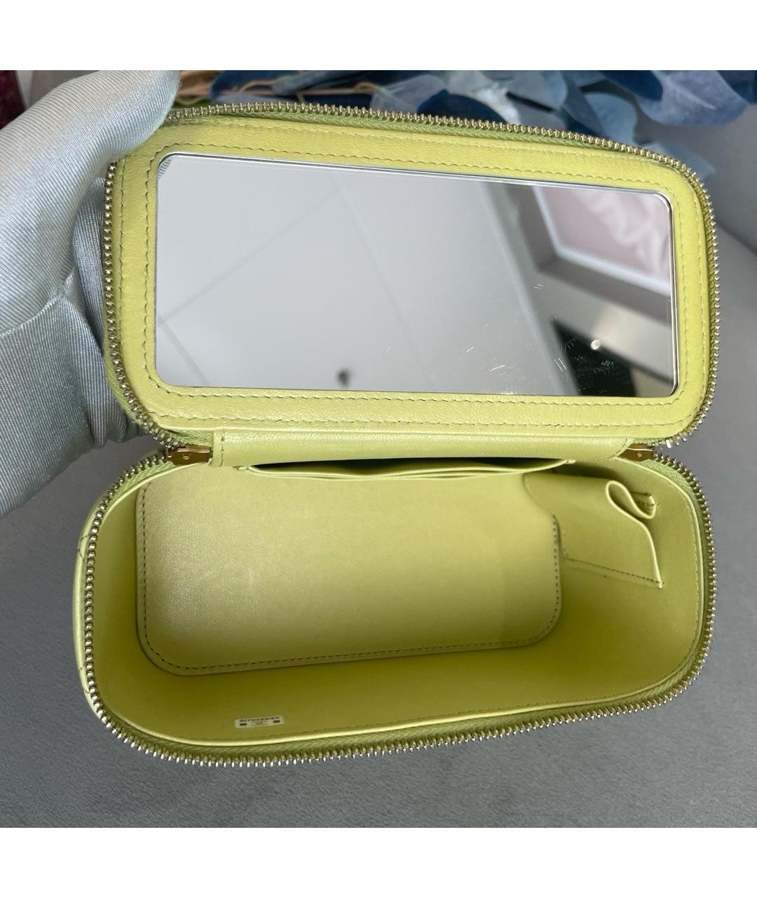 CHANEL Желтая кожаная сумка через плечо, фото 6