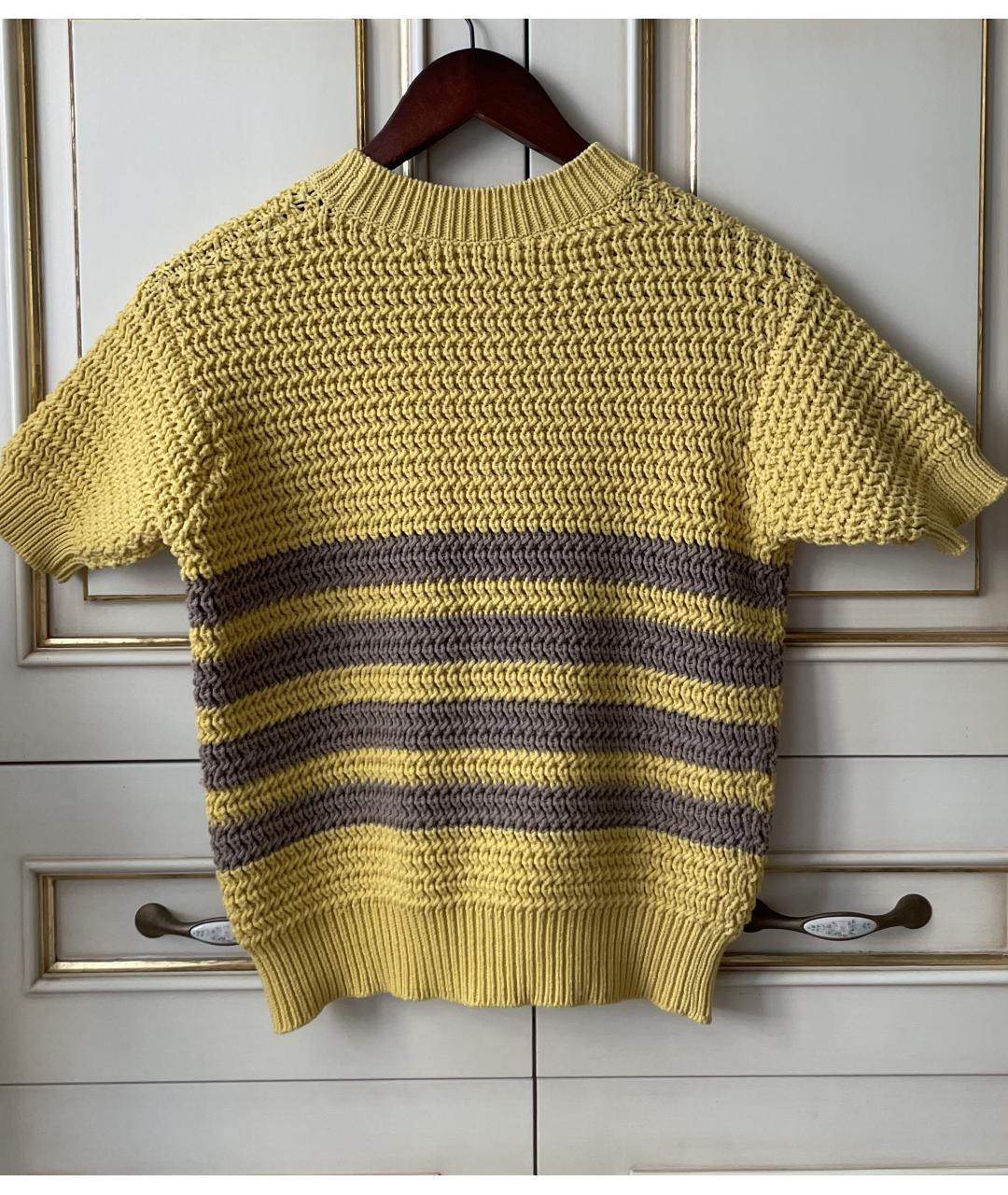 GUCCI Желтый хлопковый джемпер / свитер, фото 2