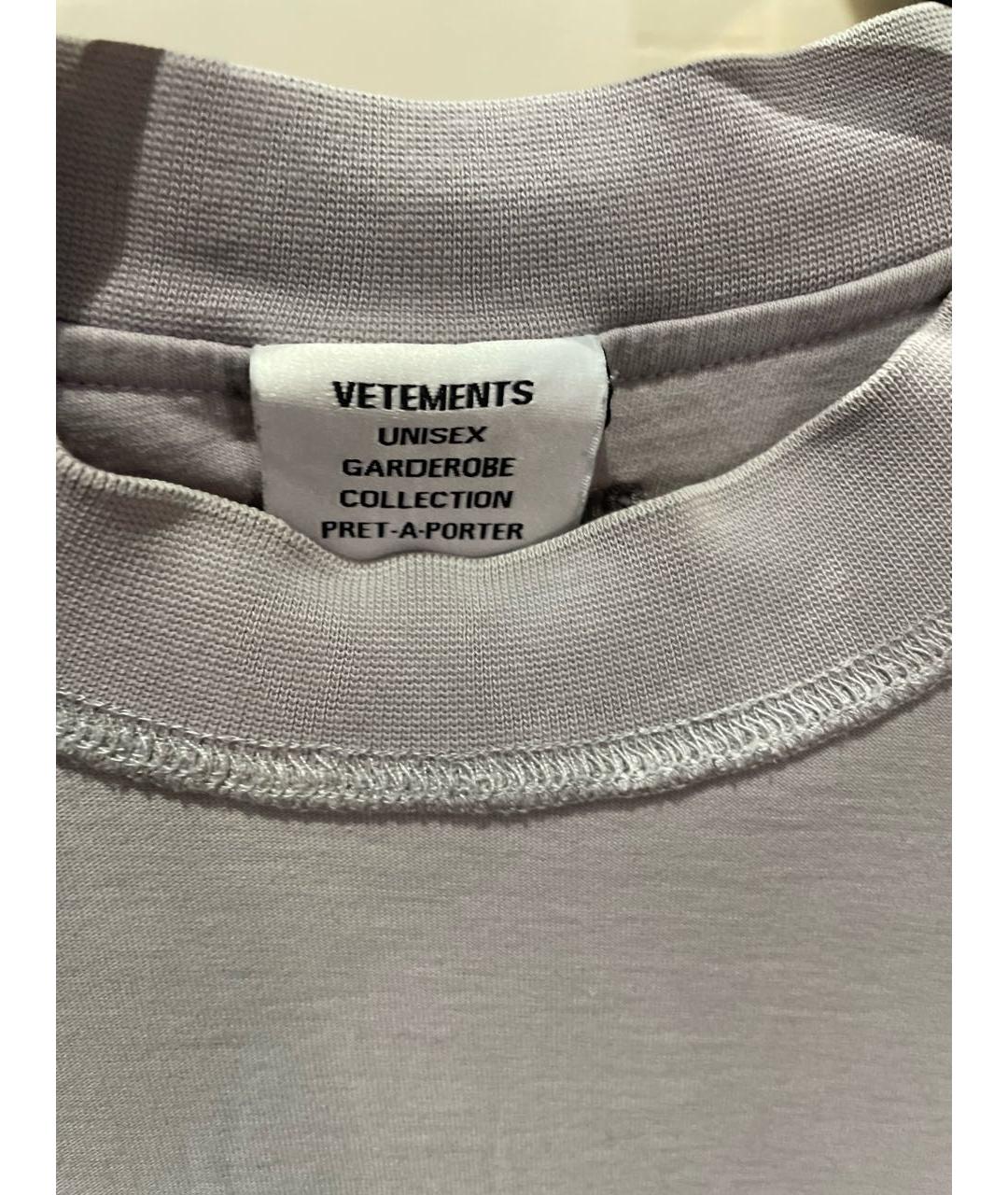 VETEMENTS Серая футболка, фото 4