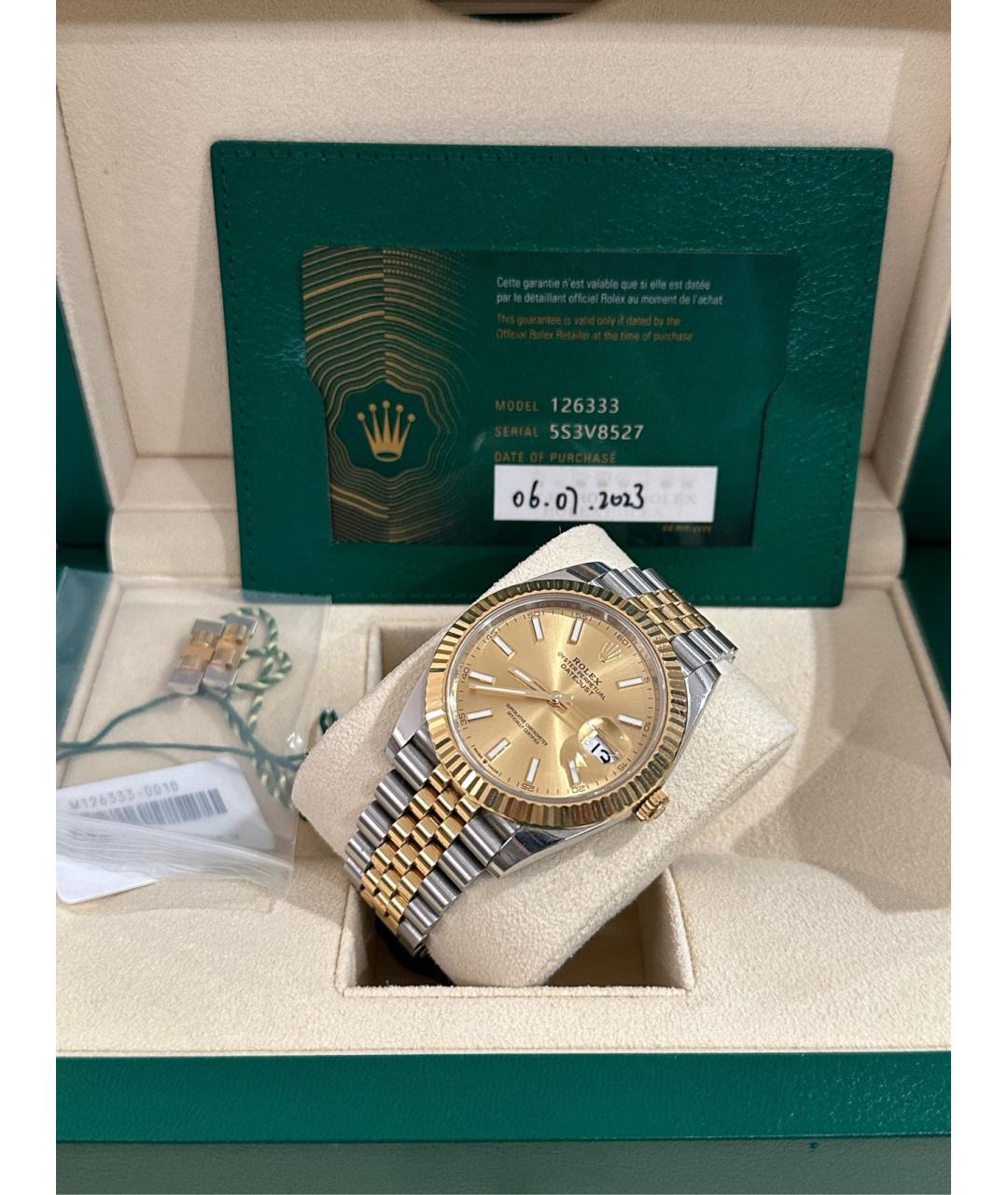 ROLEX Белые металлические часы, фото 3