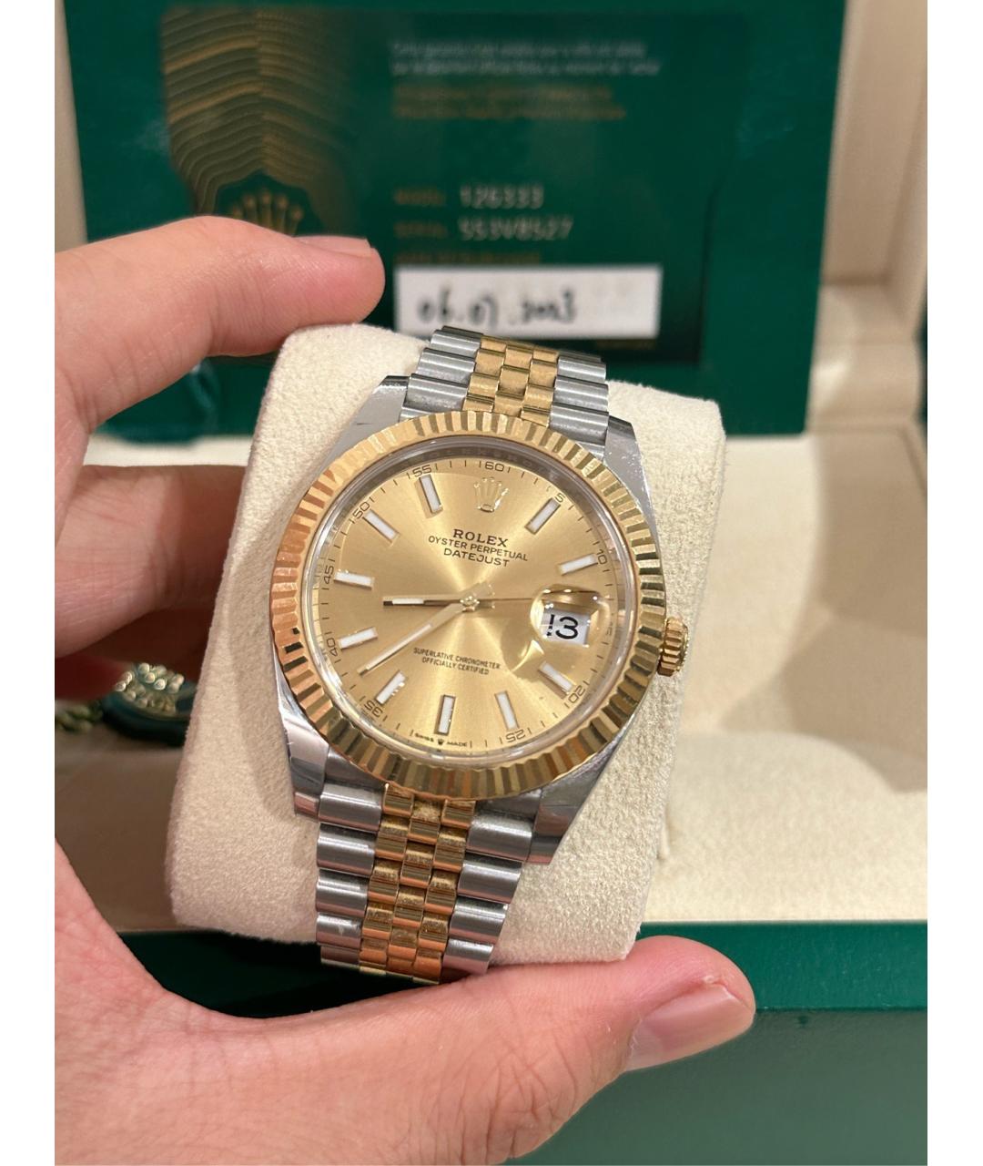 ROLEX Белые металлические часы, фото 2