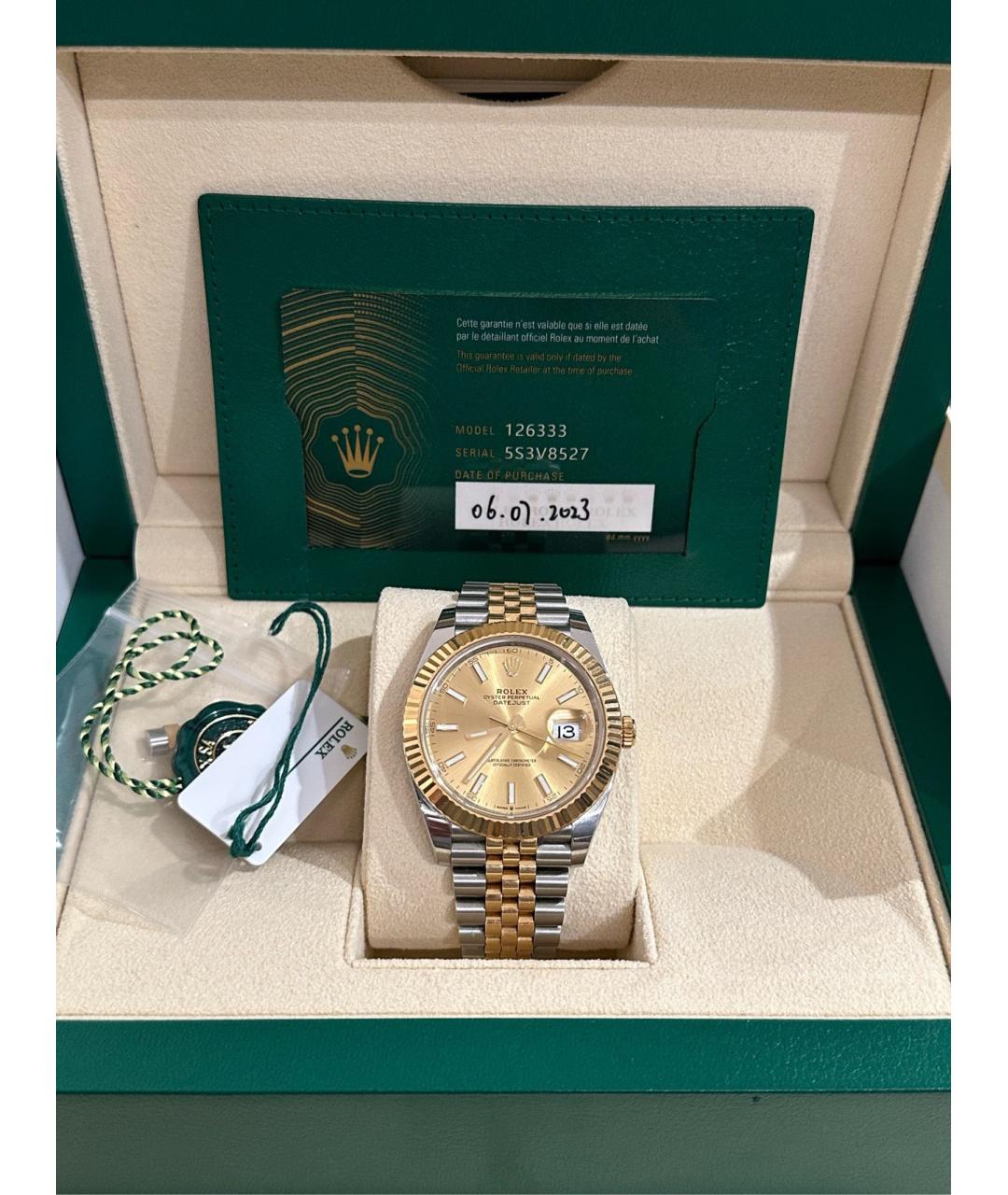 ROLEX Белые металлические часы, фото 4