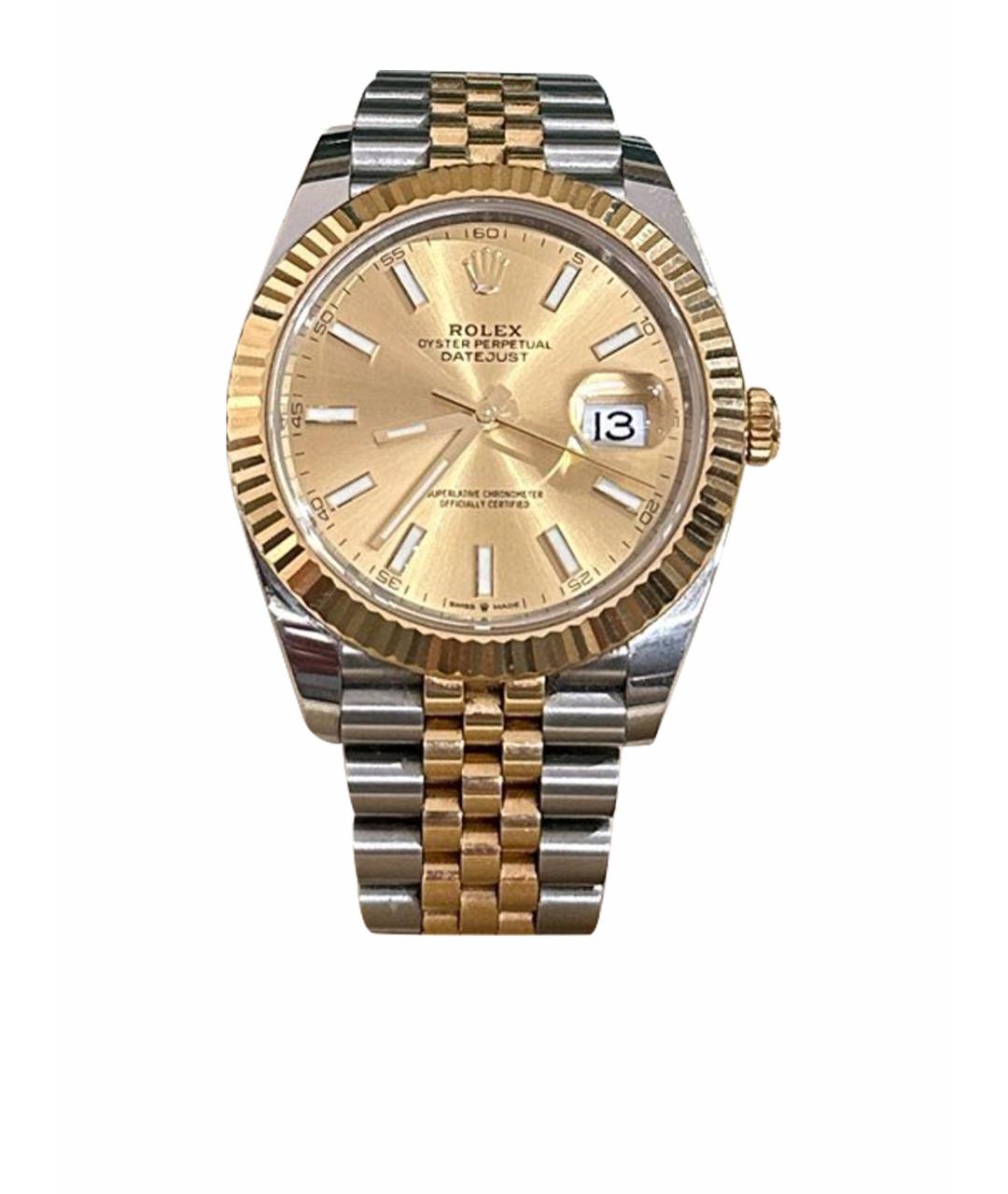 ROLEX Белые металлические часы, фото 1