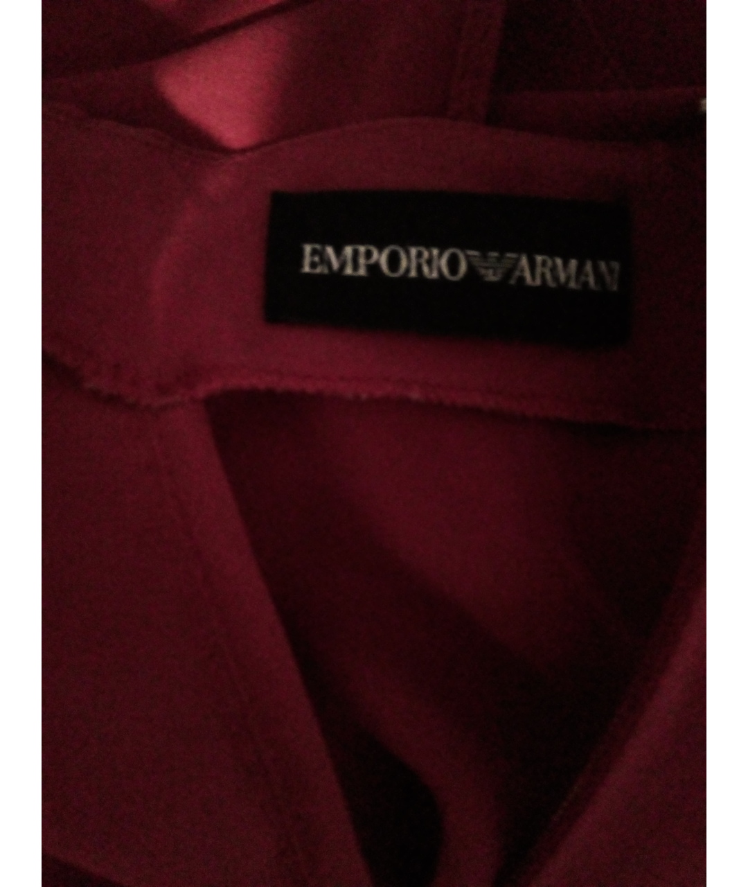 EMPORIO ARMANI Красная вискозная рубашка, фото 4