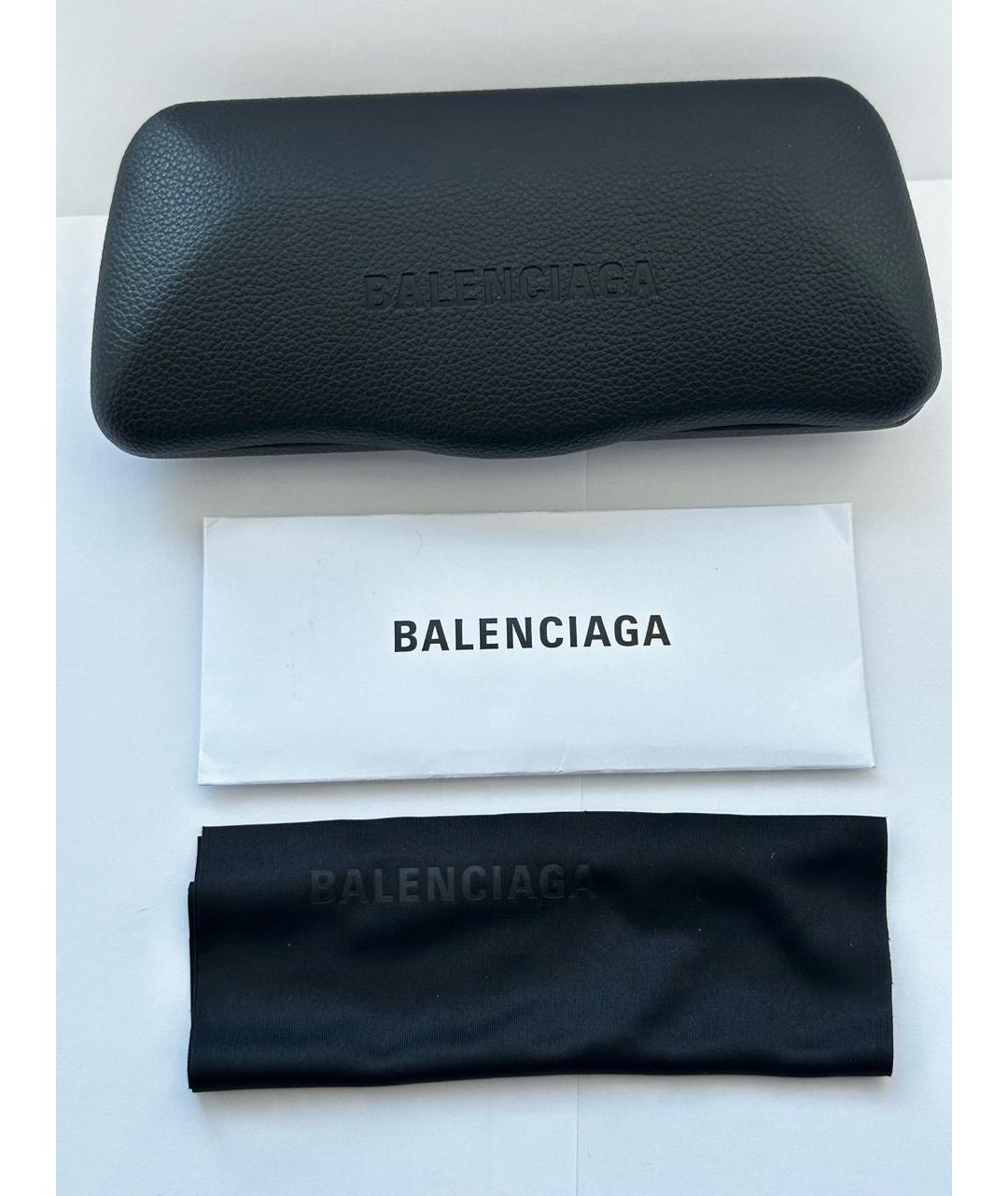 BALENCIAGA Черные пластиковые солнцезащитные очки, фото 4