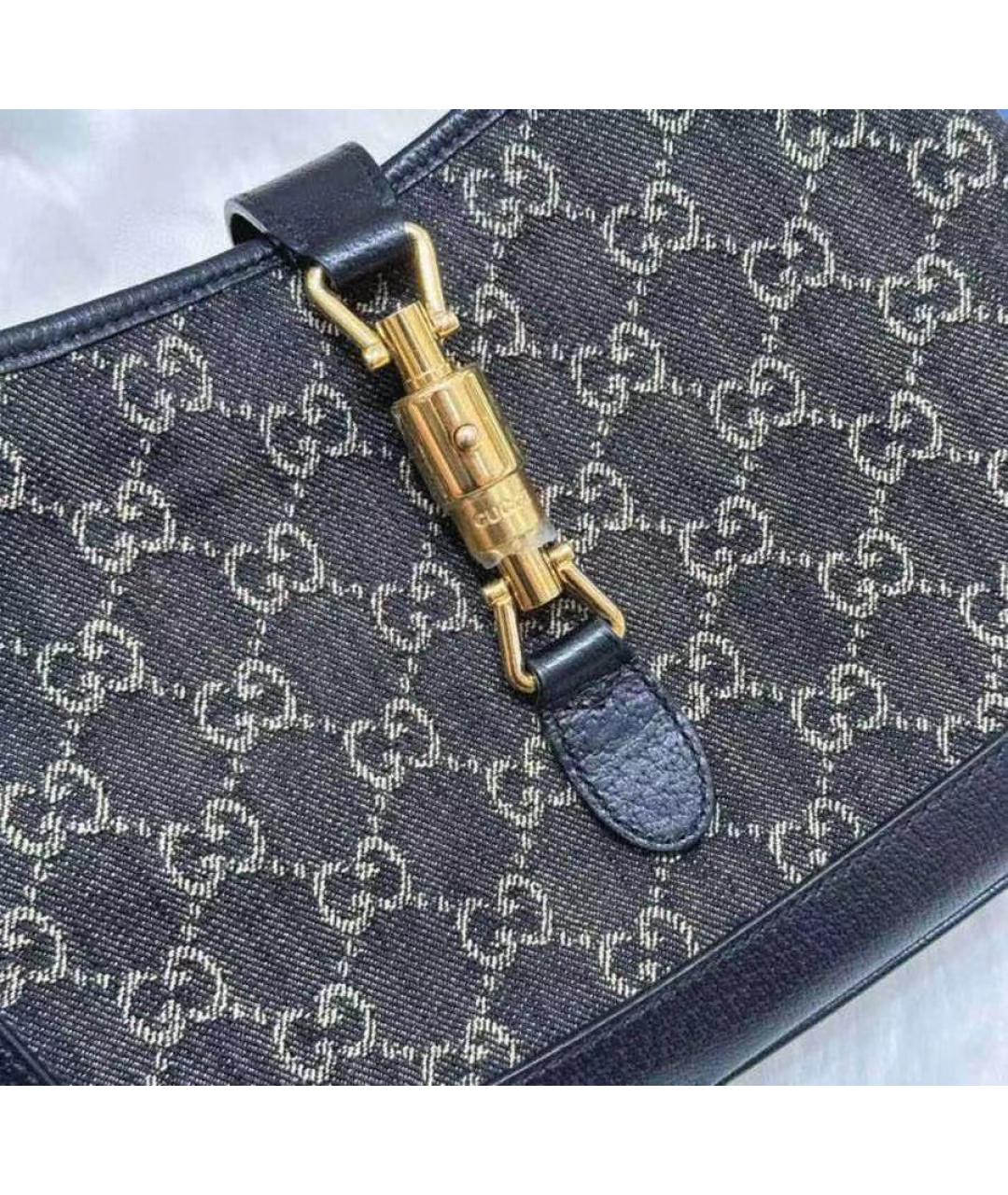 GUCCI Черная деним сумка через плечо, фото 4
