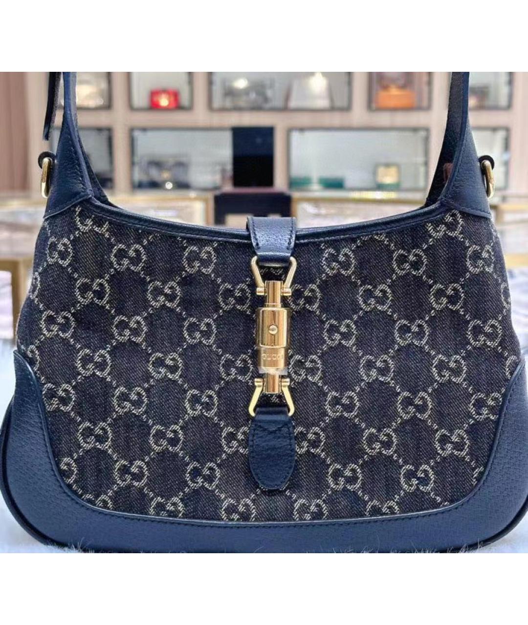 GUCCI Черная деним сумка через плечо, фото 2