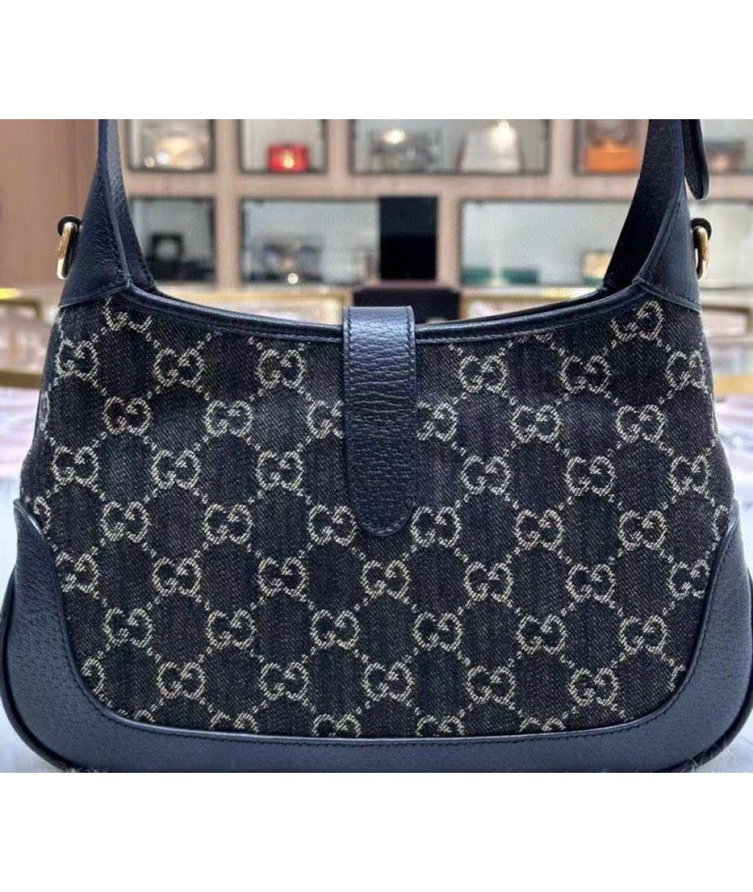 GUCCI Черная деним сумка через плечо, фото 3