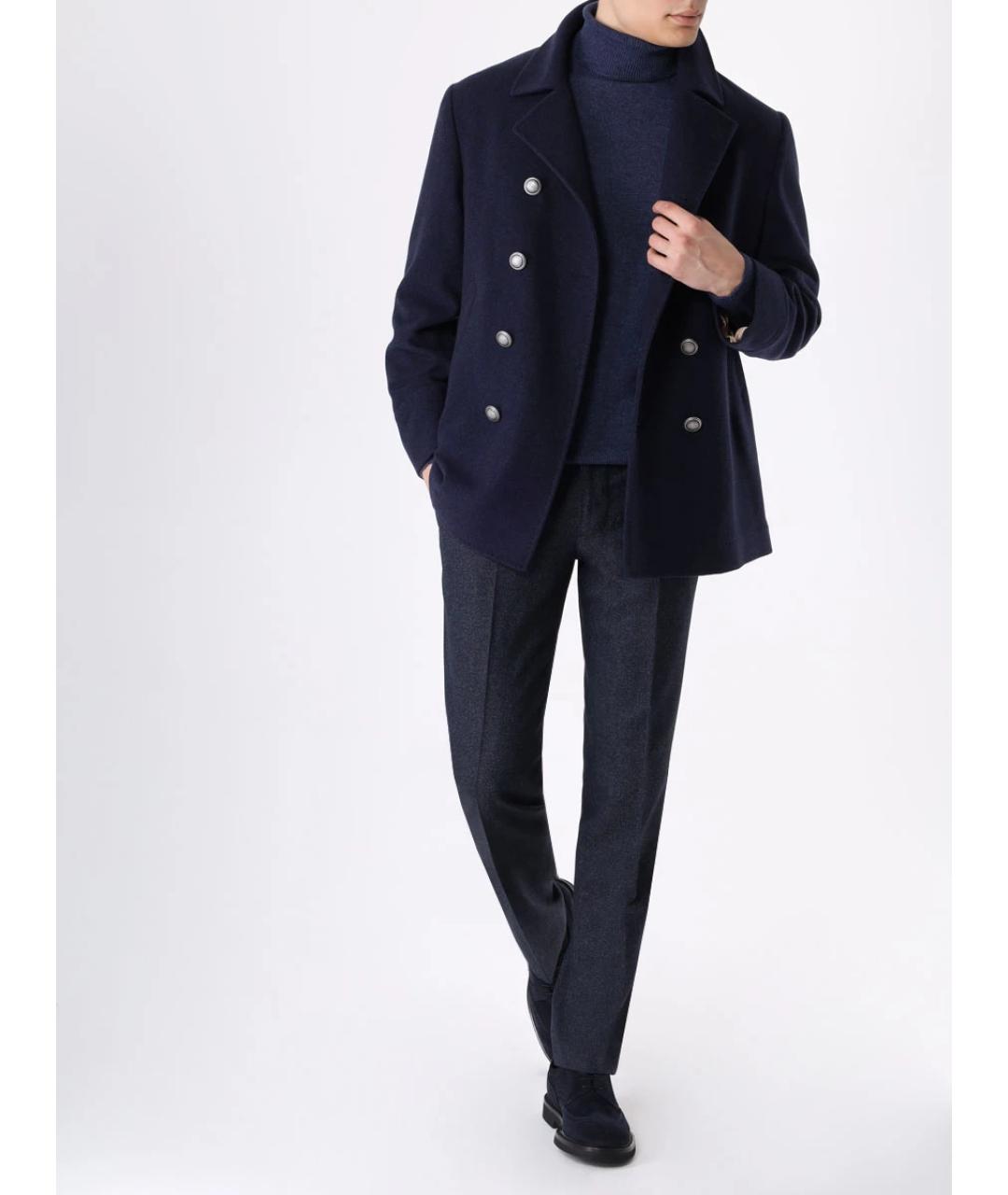 BRUNELLO CUCINELLI Синее пальто, фото 2