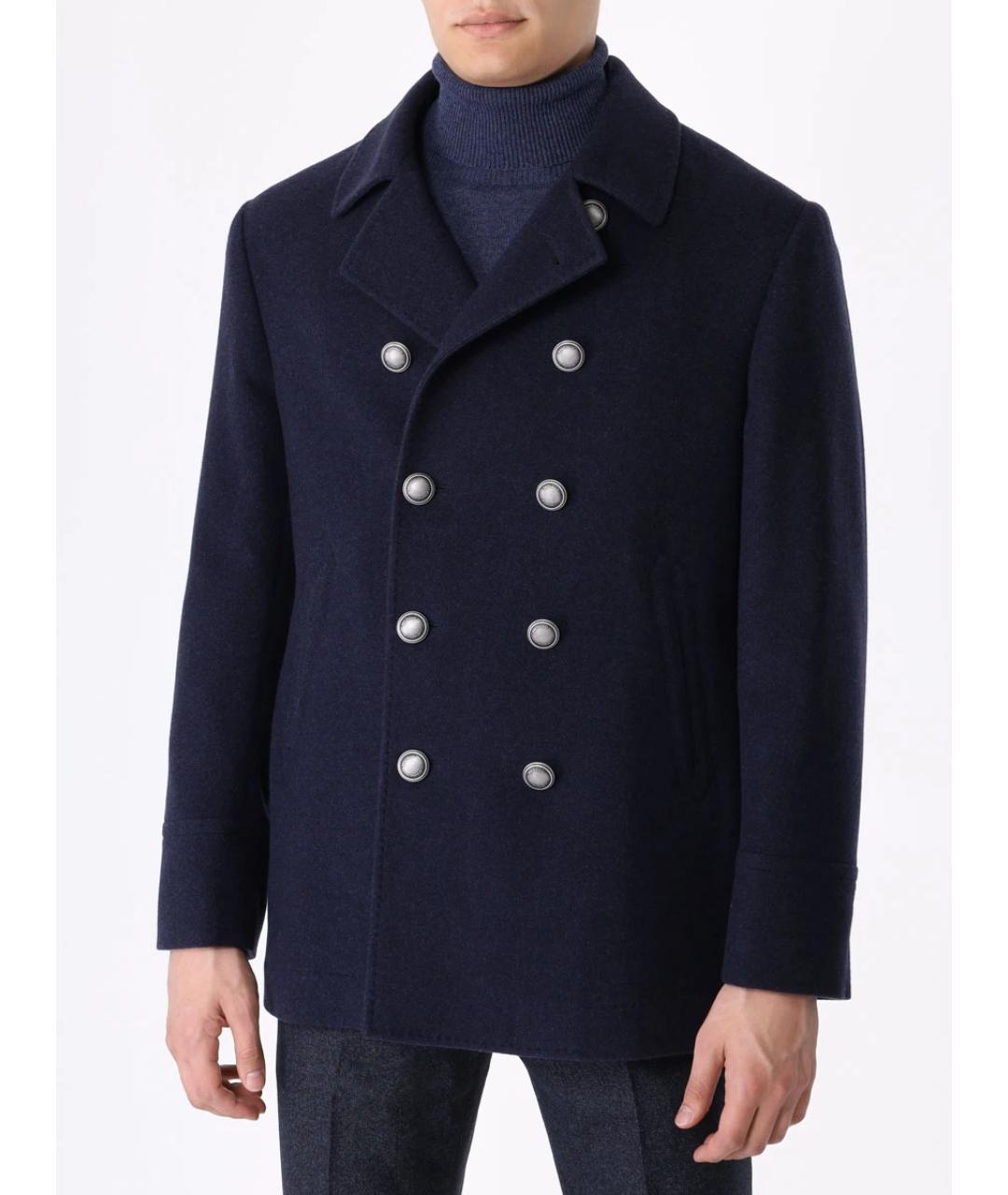 BRUNELLO CUCINELLI Синее пальто, фото 4