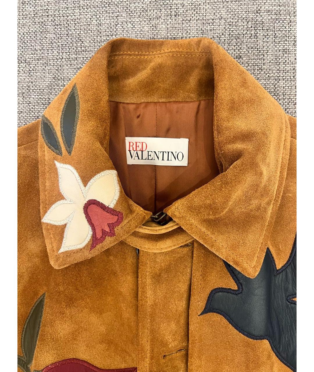 RED VALENTINO Коричневый замшевый тренч/плащ, фото 3