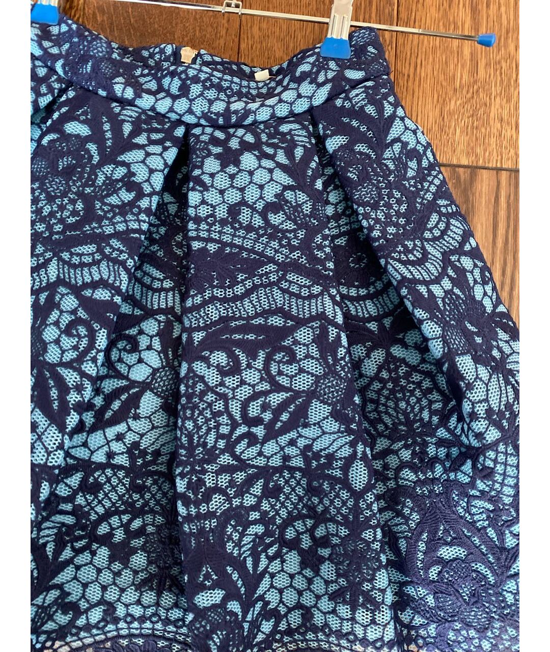 MAJE Синяя полиэстеровая юбка миди, фото 4