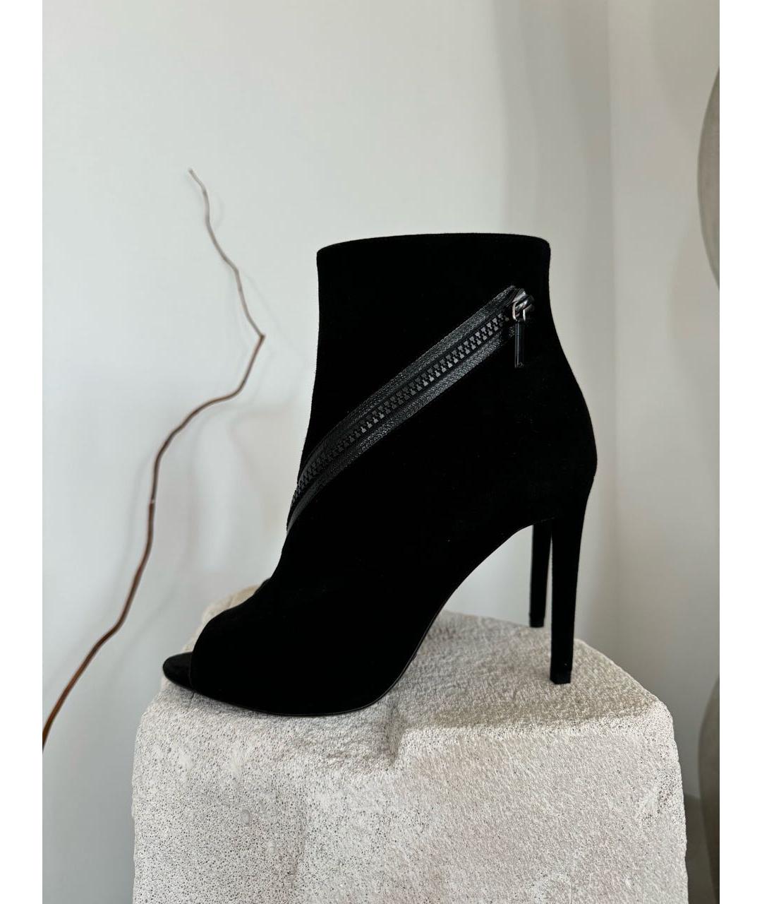 CHRISTIAN DIOR Черные замшевые ботильоны, фото 2